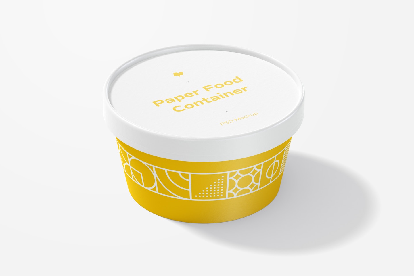 Round Paper Food Container Mockup