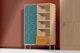 Wooden Closet Mockup, with Decorative Cube