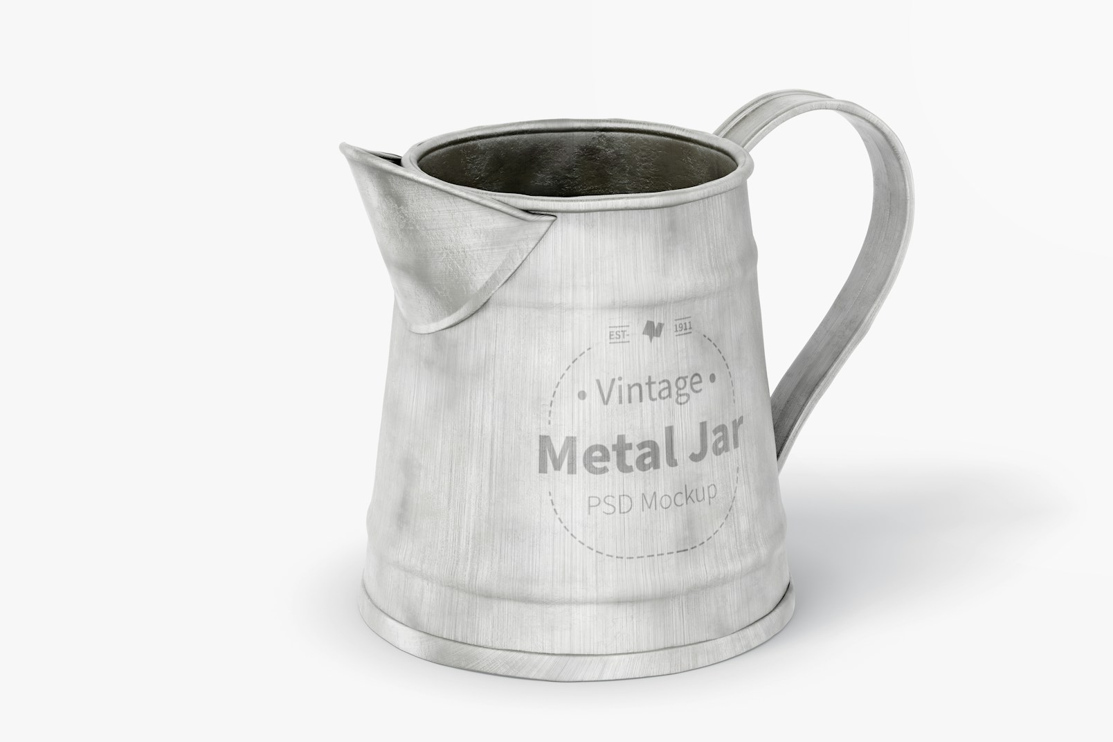 Vintage Metal Jar Mockup