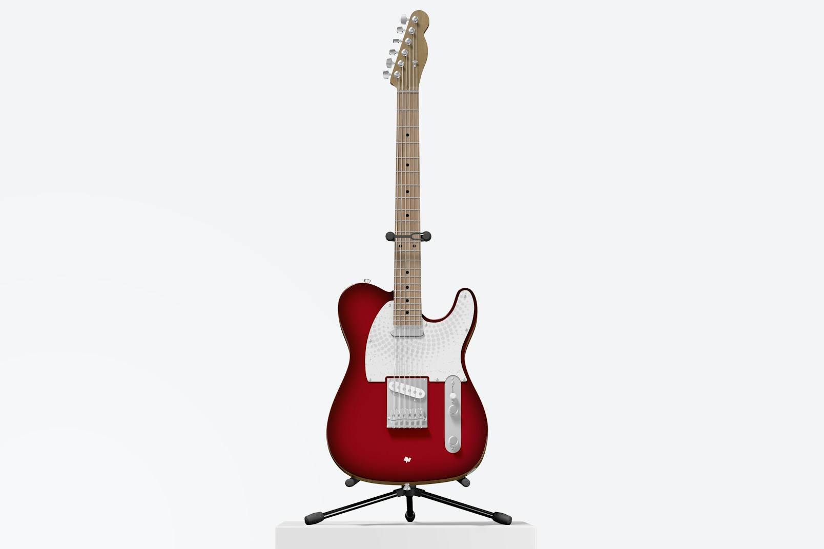Electric Guitar Mockup, Front View