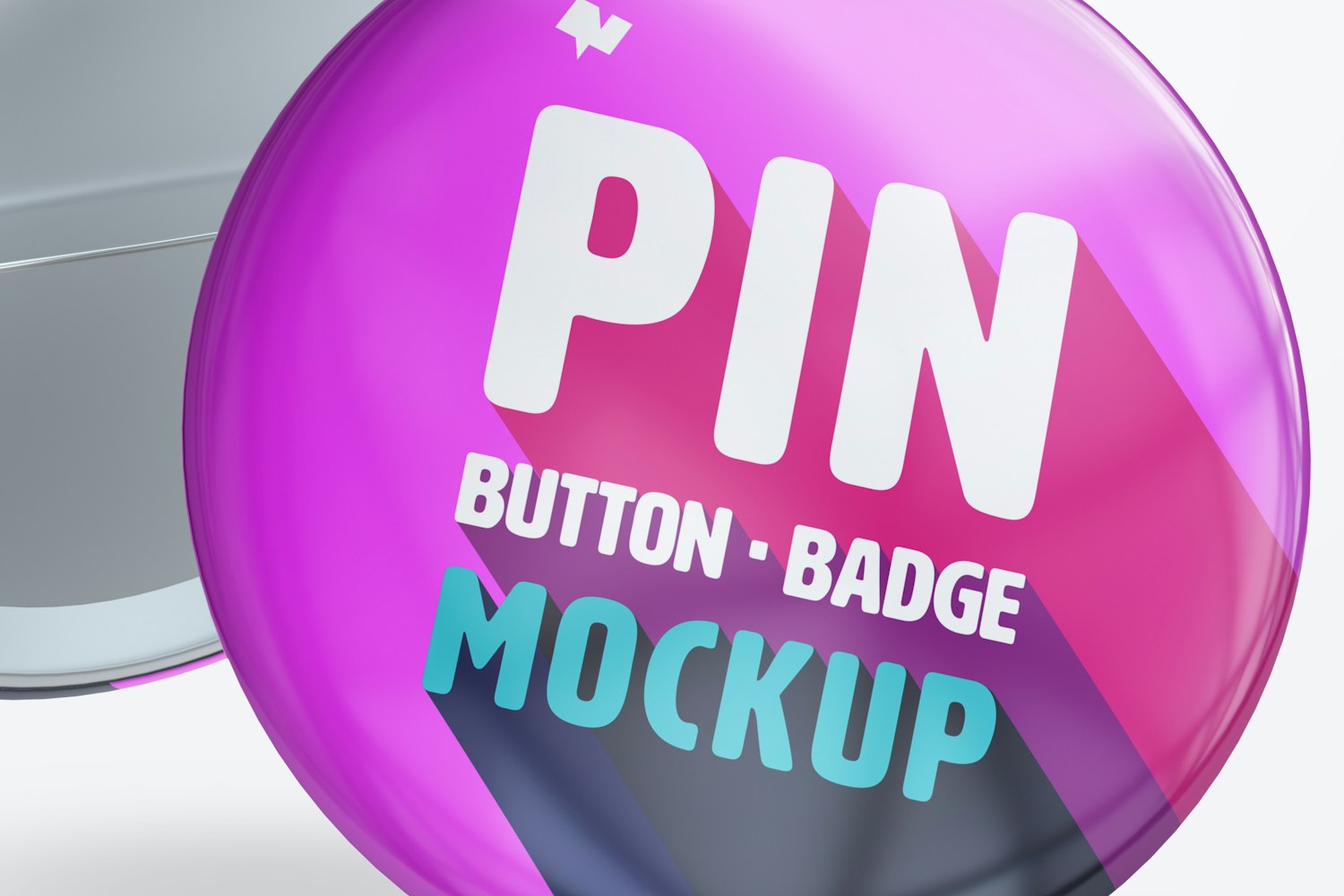 Pin Button Badges Mockup, Falling