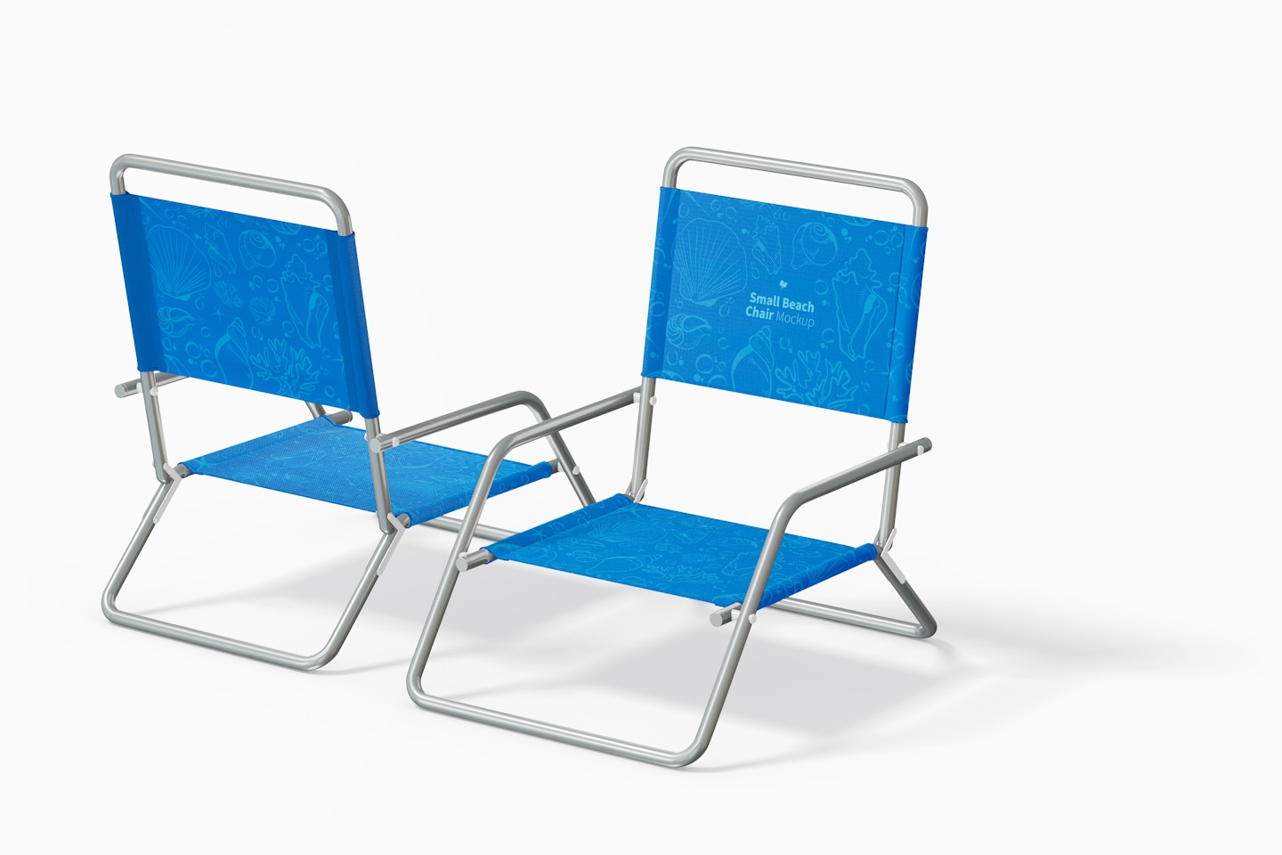 Small Beach Chairs Mockup, Perspective