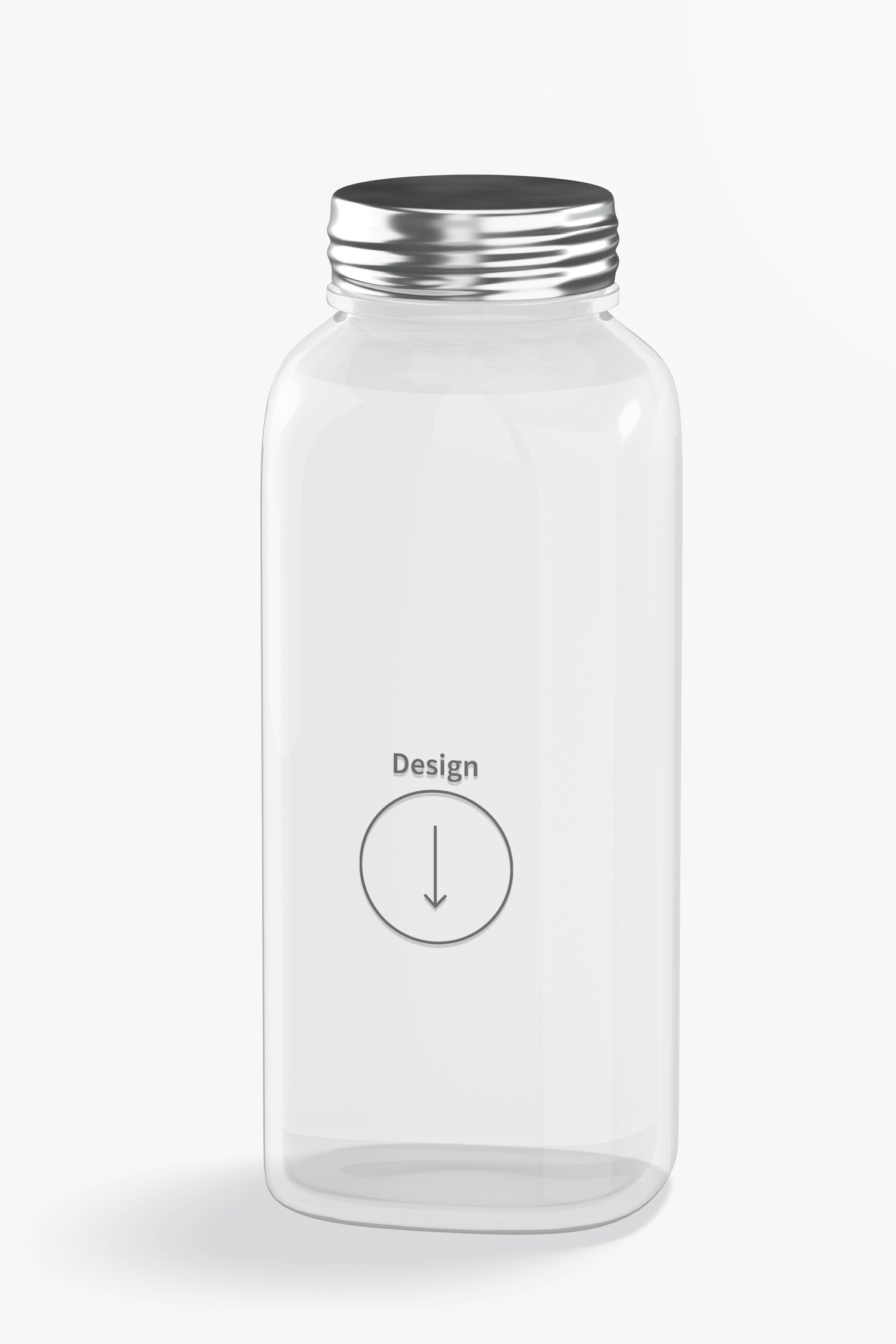 12 oz Glass Bottle Mockup, Front View