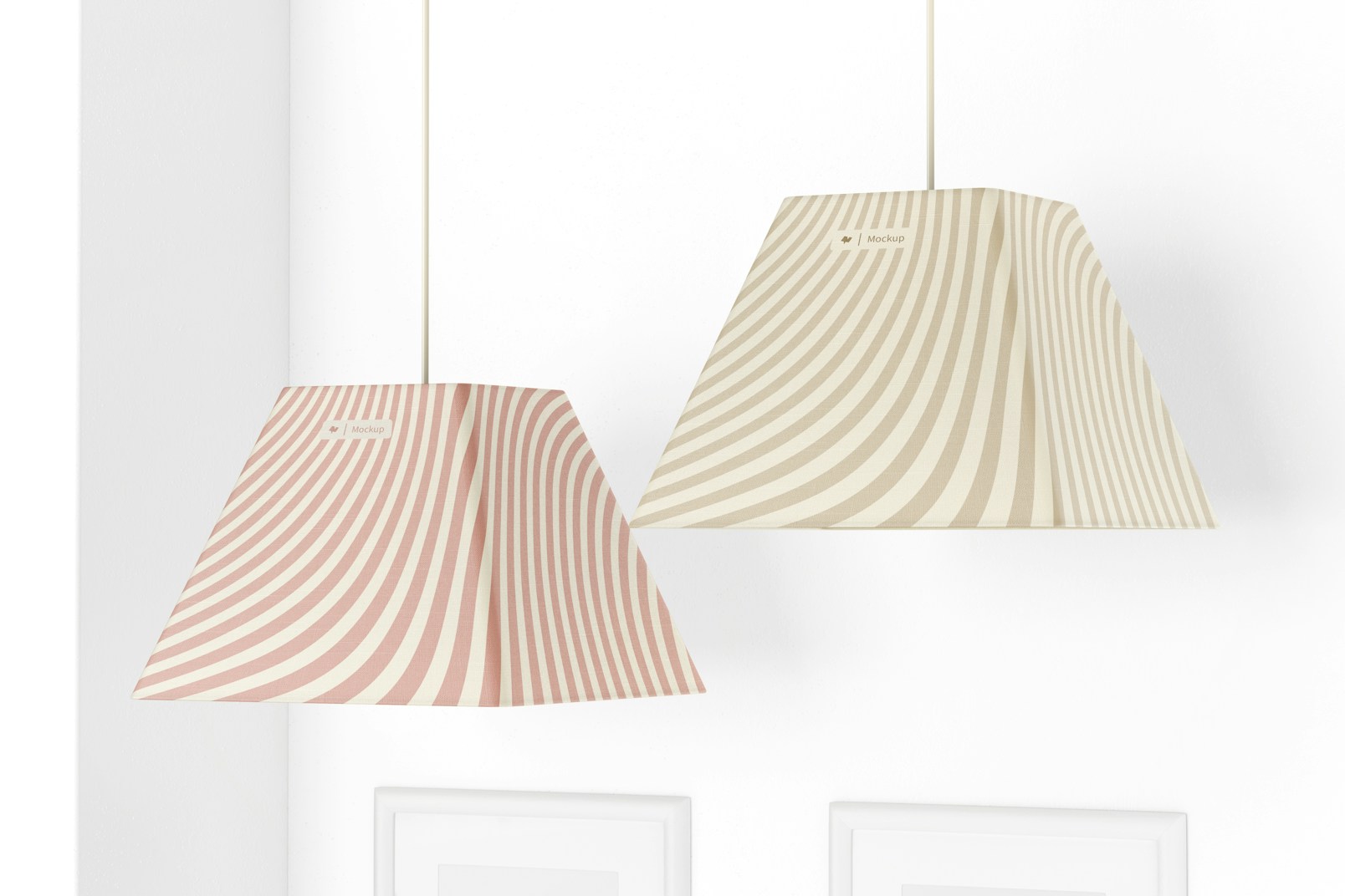 Pendant Lamps Mockup, Right View