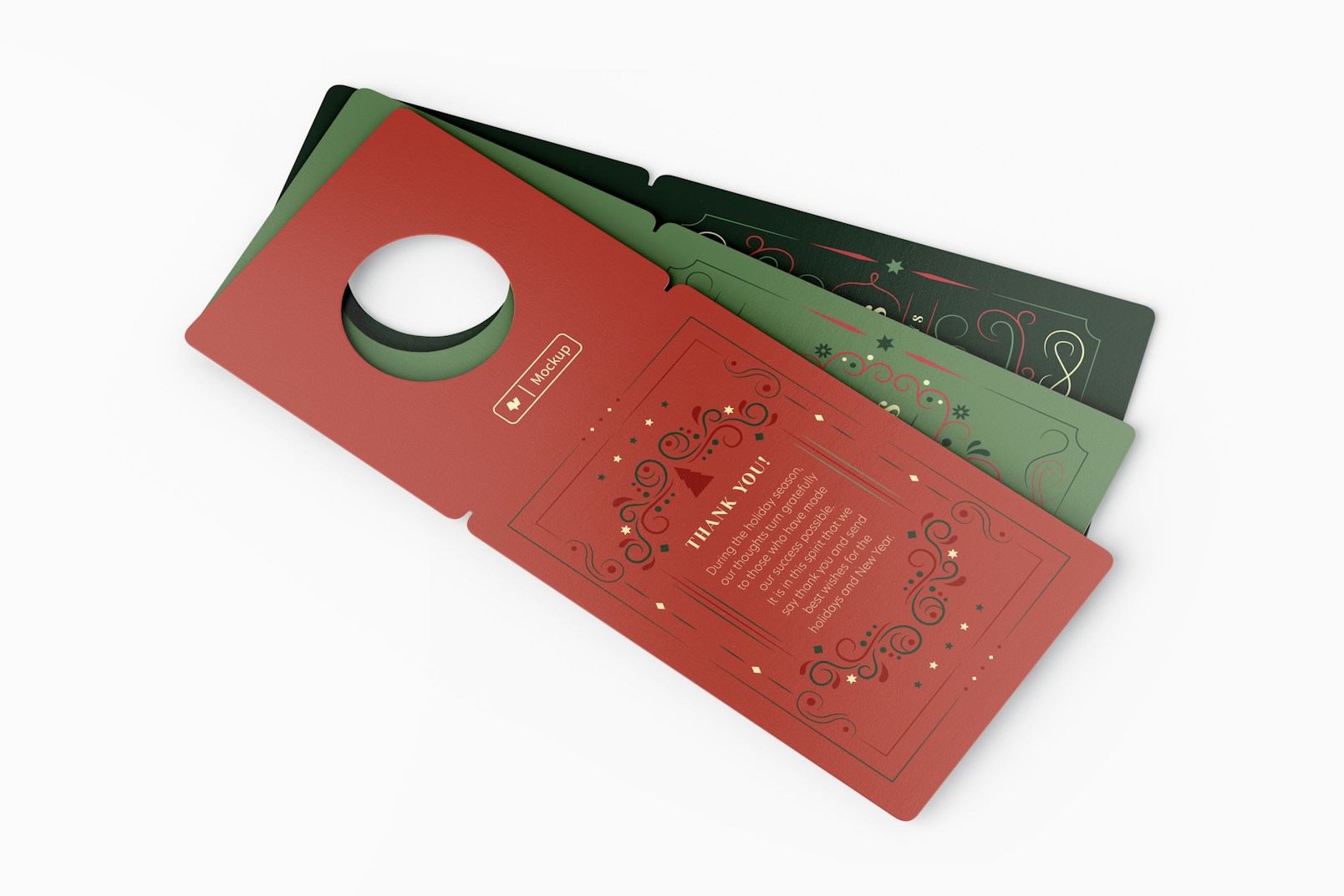 Wine Bottle Gift Tags Mockup, Stacked