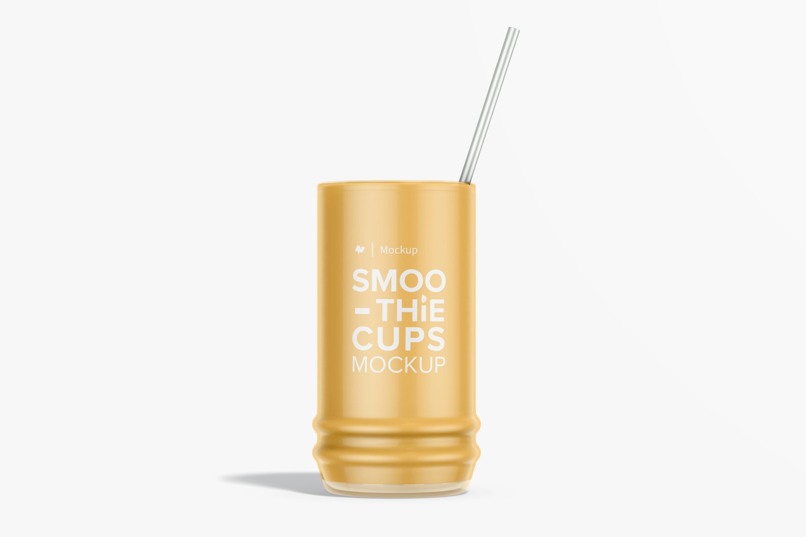Irregular Smoothie Cup Mockup, Front View
