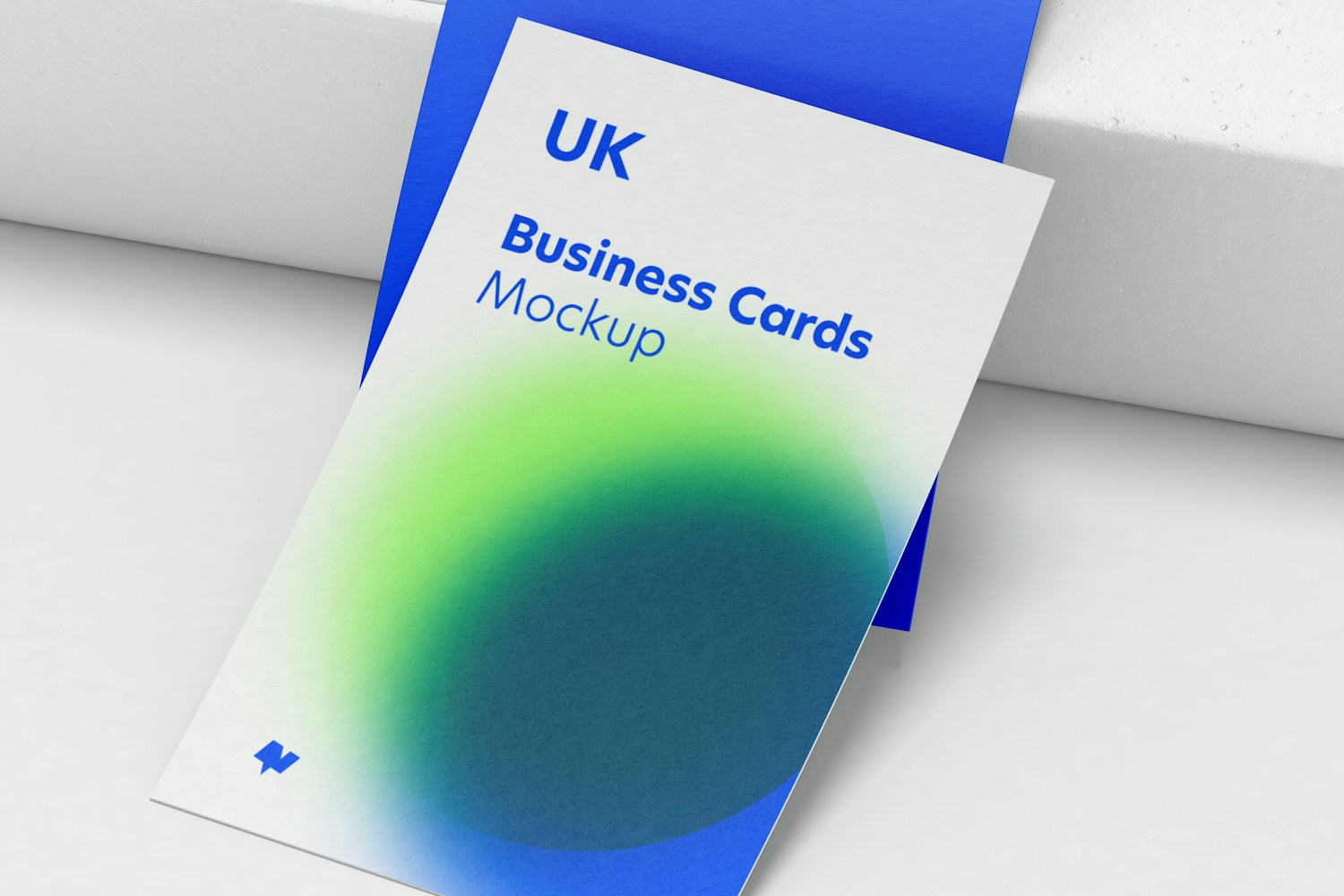 UK Portrait Business Cards Set Mockup