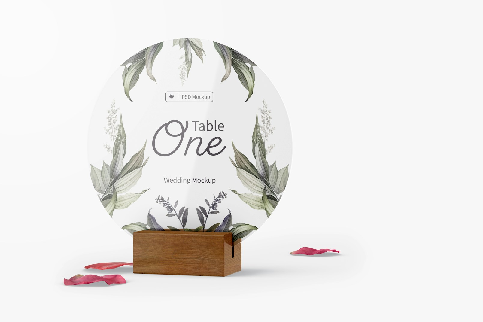 Round Table Sign Mockup