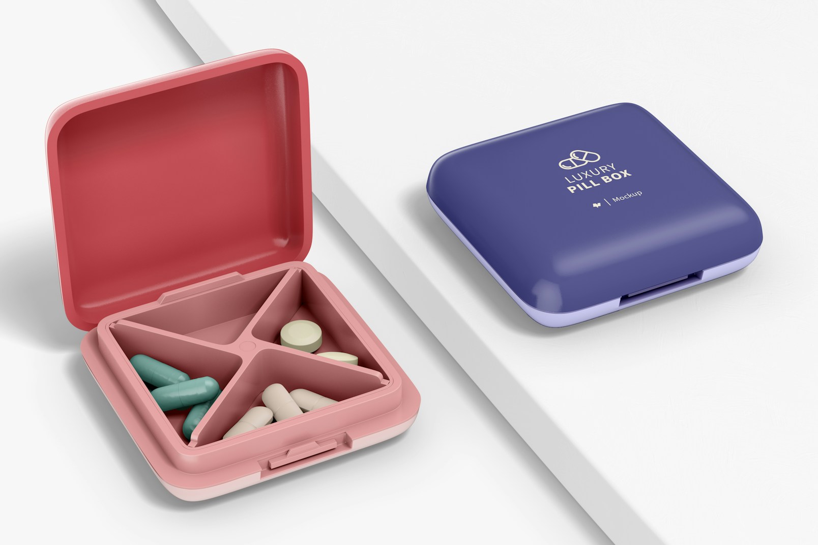 Luxury Pill Boxes Mockup