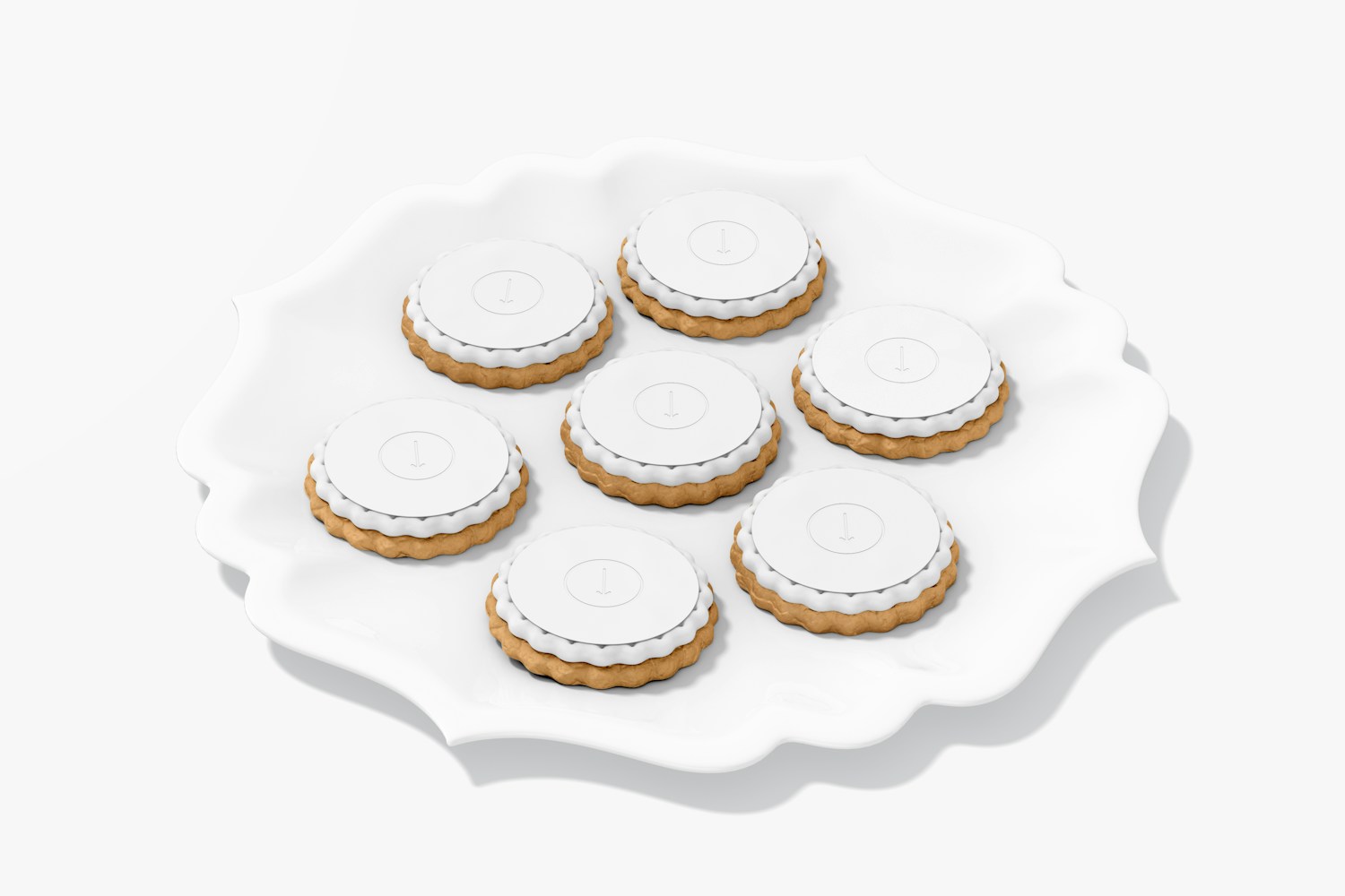 Decorated Cookies Mockup, Perspective