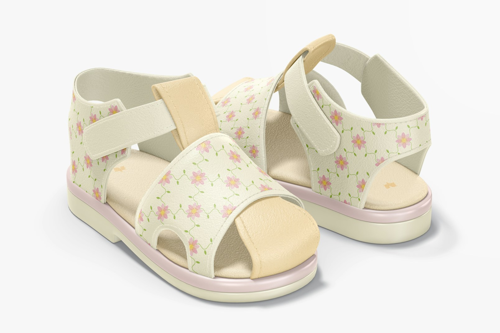 Baby Shoes Mockup, Perspective