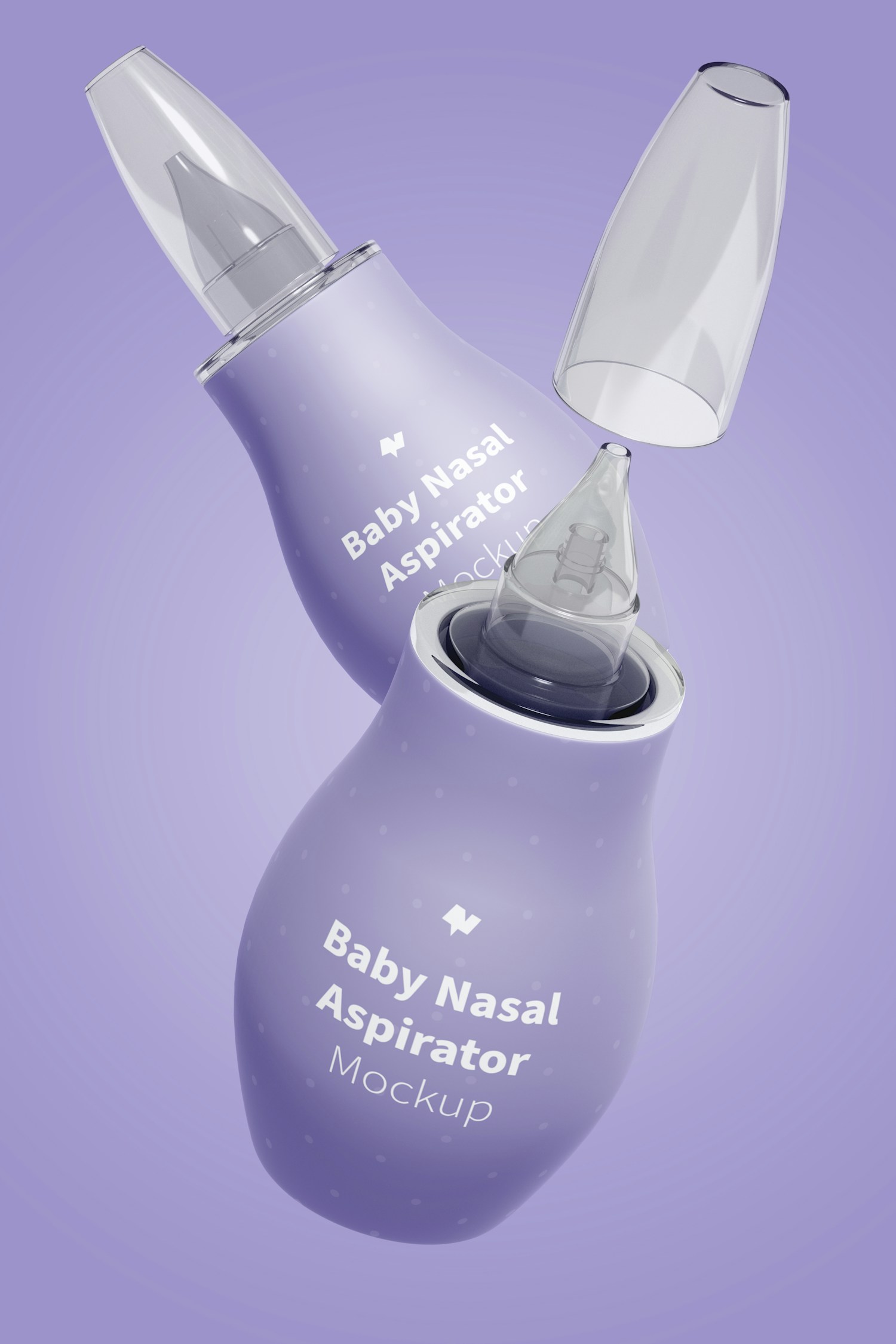 Maqueta de Blíster de Aspirador Nasal de Silicona para Bebé, Flotando