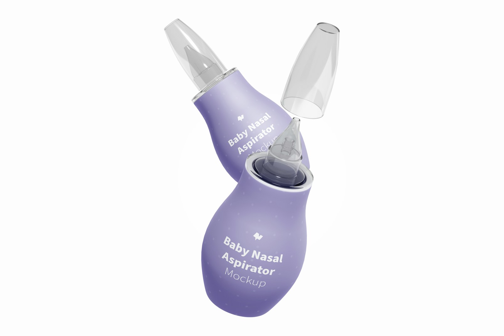 Maqueta de Blíster de Aspirador Nasal de Silicona para Bebé, Flotando