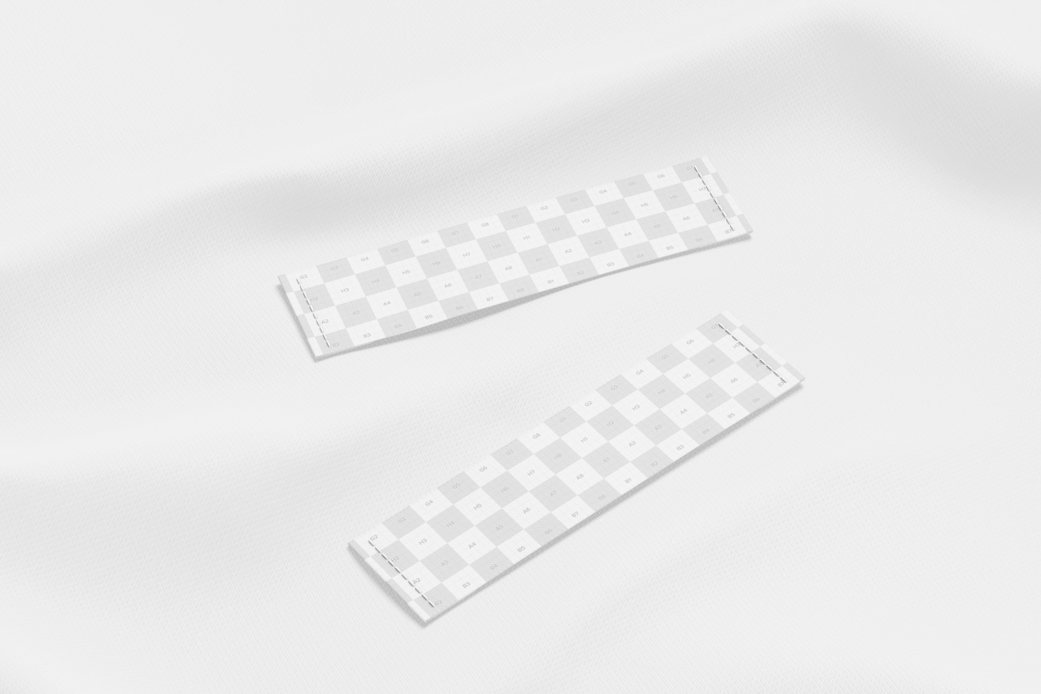 Rectangular Clothing Tags Mockup, Perspective