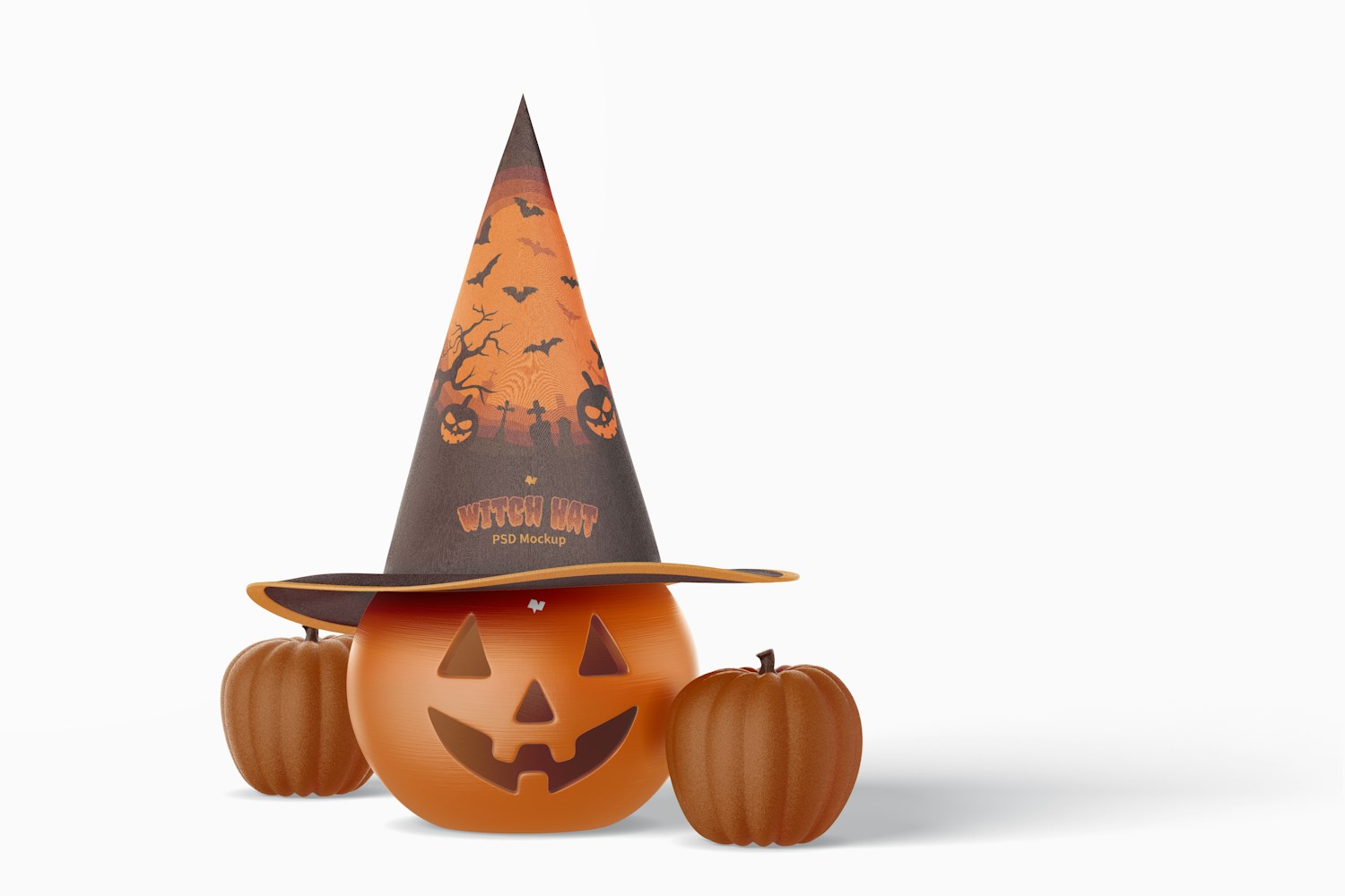 Witch Hat Mockup, Front View