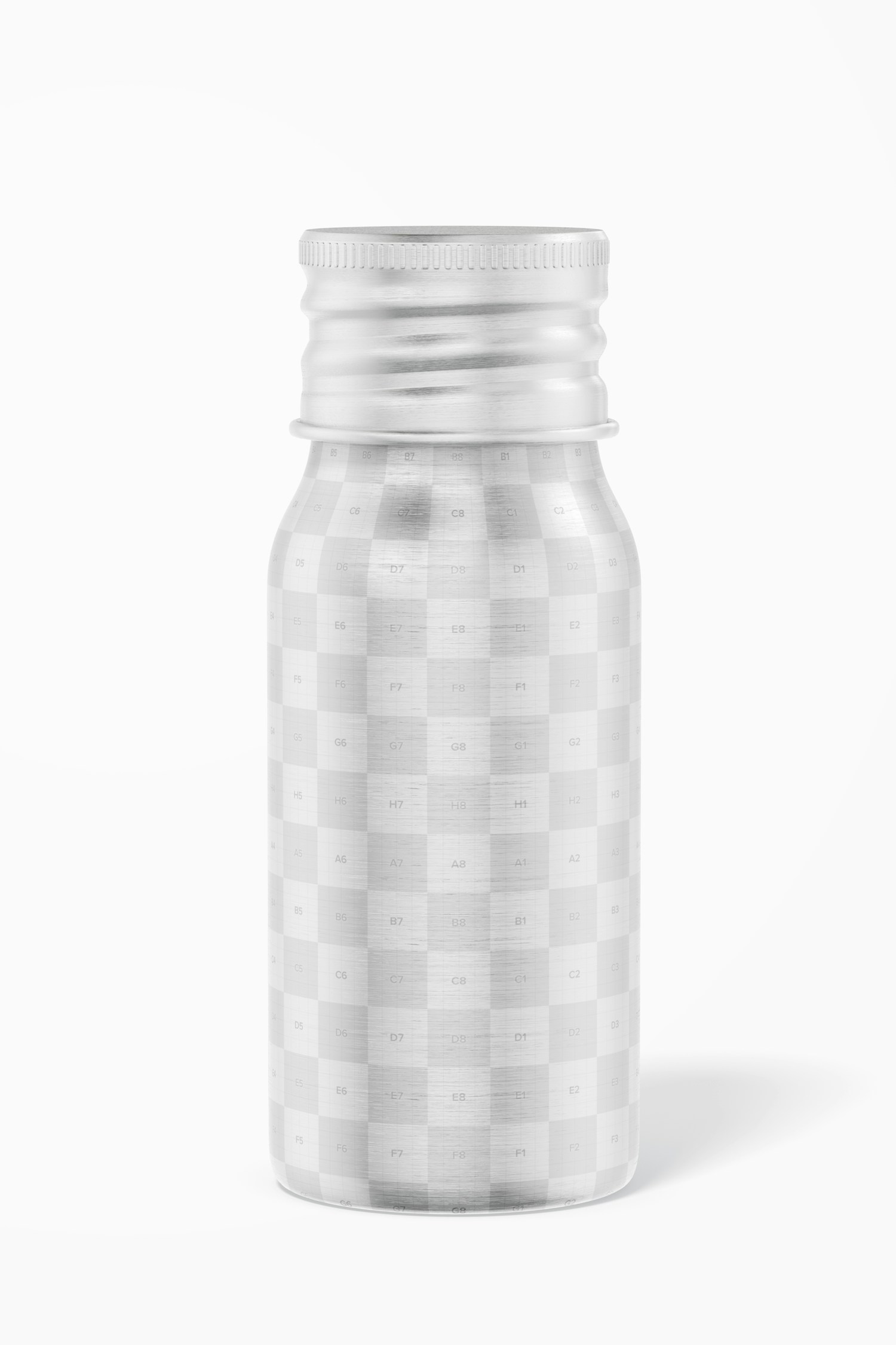 Maqueta de Botella de Aluminio de 1 oz, Vista Frontal