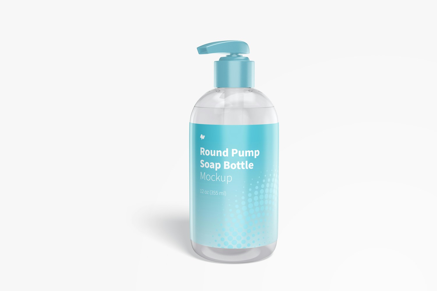 Round Pump Soap Bottle Mockup
