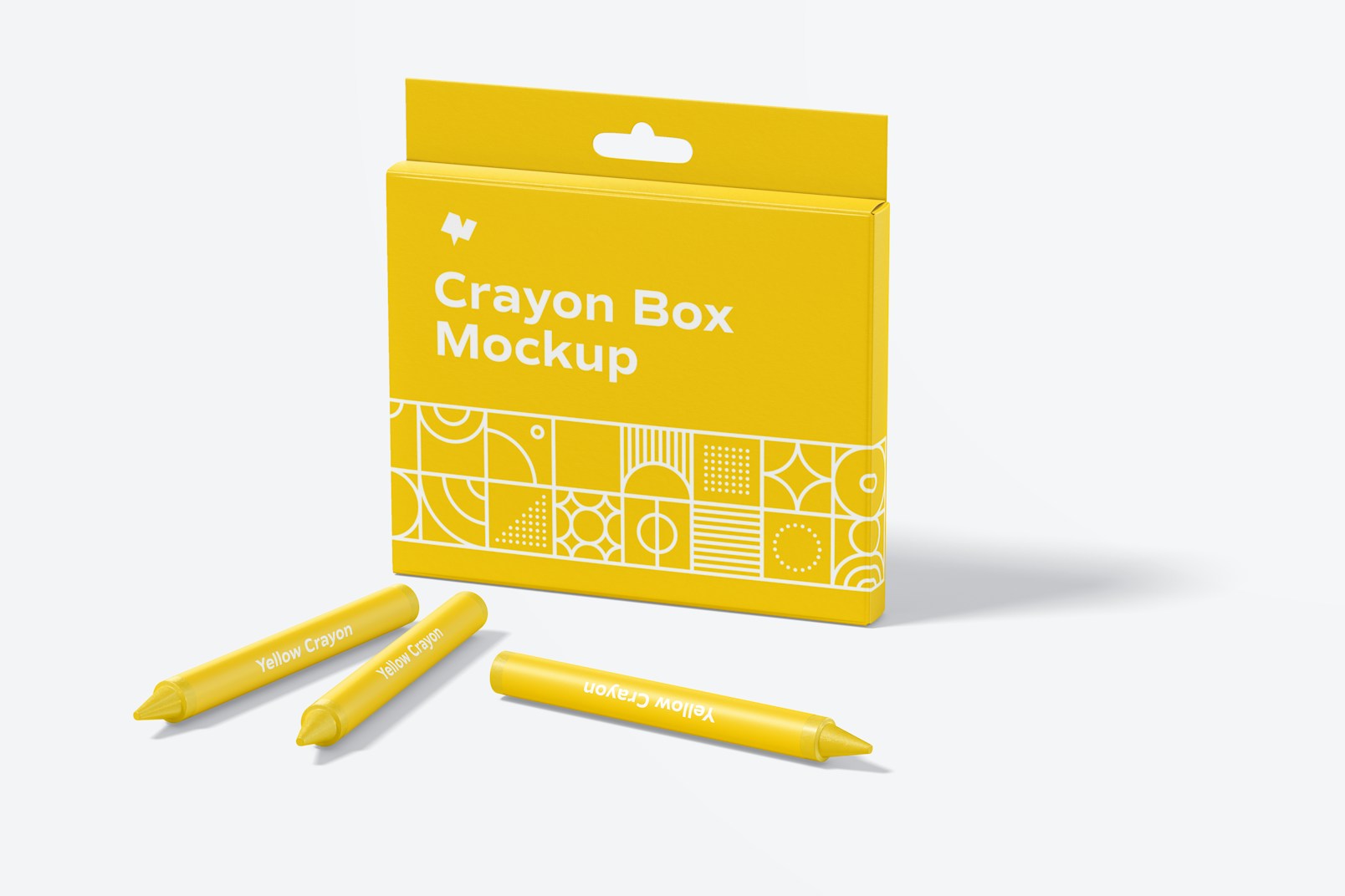 Crayon Box Mockup, Perspective View