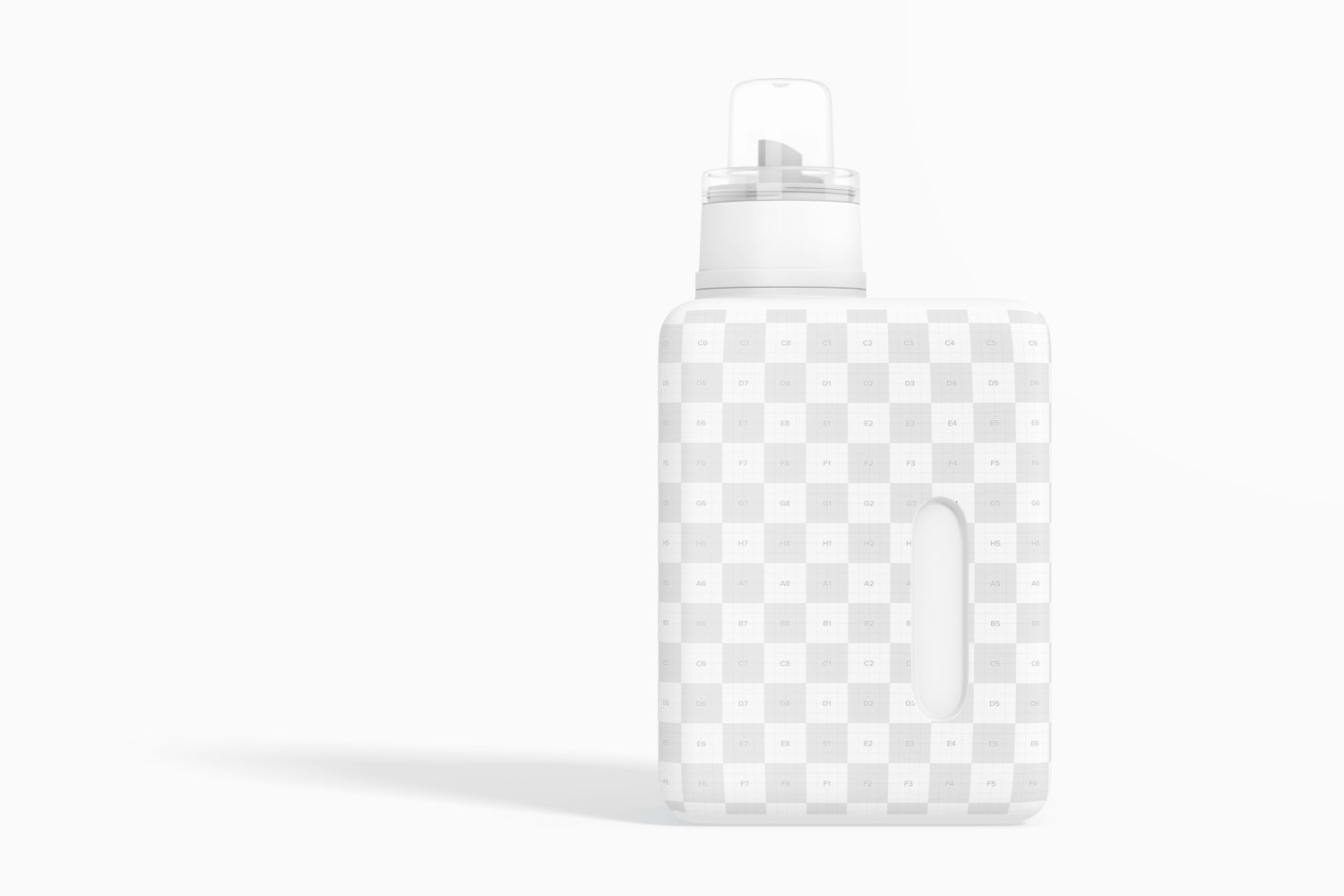 Square Laundry Bottle Mockup, Front View