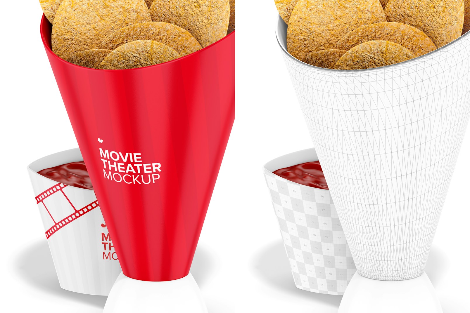 Dipping Cups Mockup