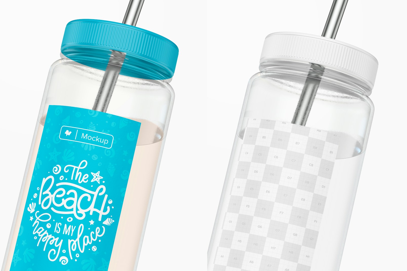 Smoothie Cup Mockup, Close Up