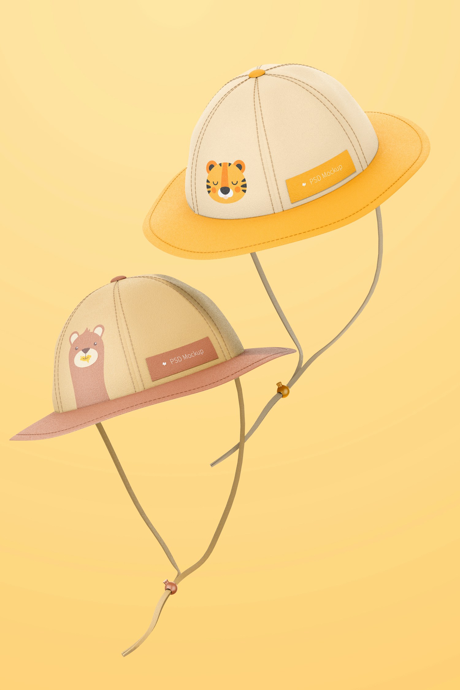 Maqueta de Sombreros de Sol para Niños, Flotando