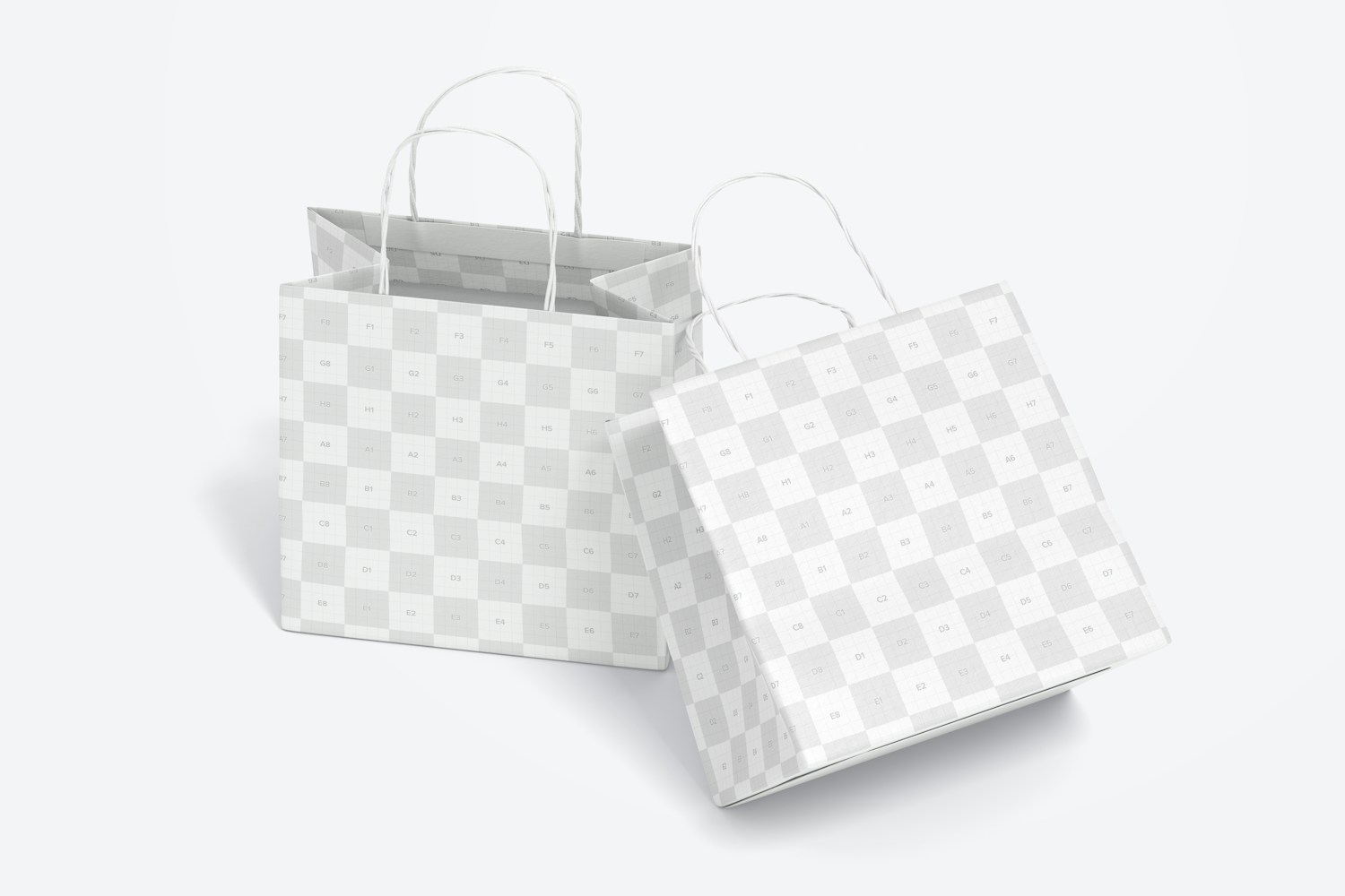 Small Paper Shopping Bags Mockup