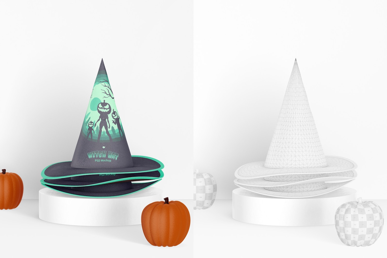 Witch Hats Mockup, Stacked