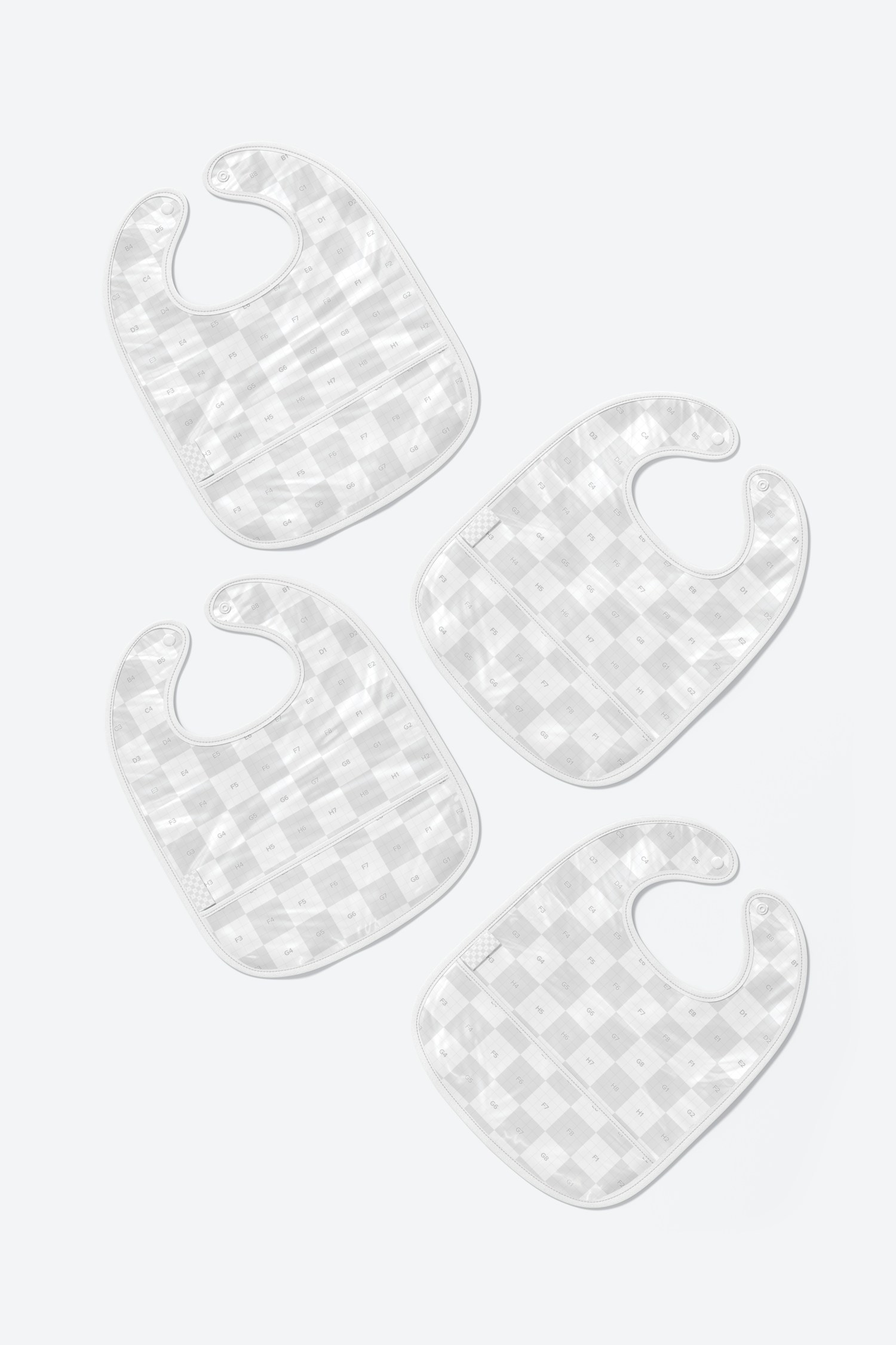 Maqueta de Baberos Plásticos para Bebé