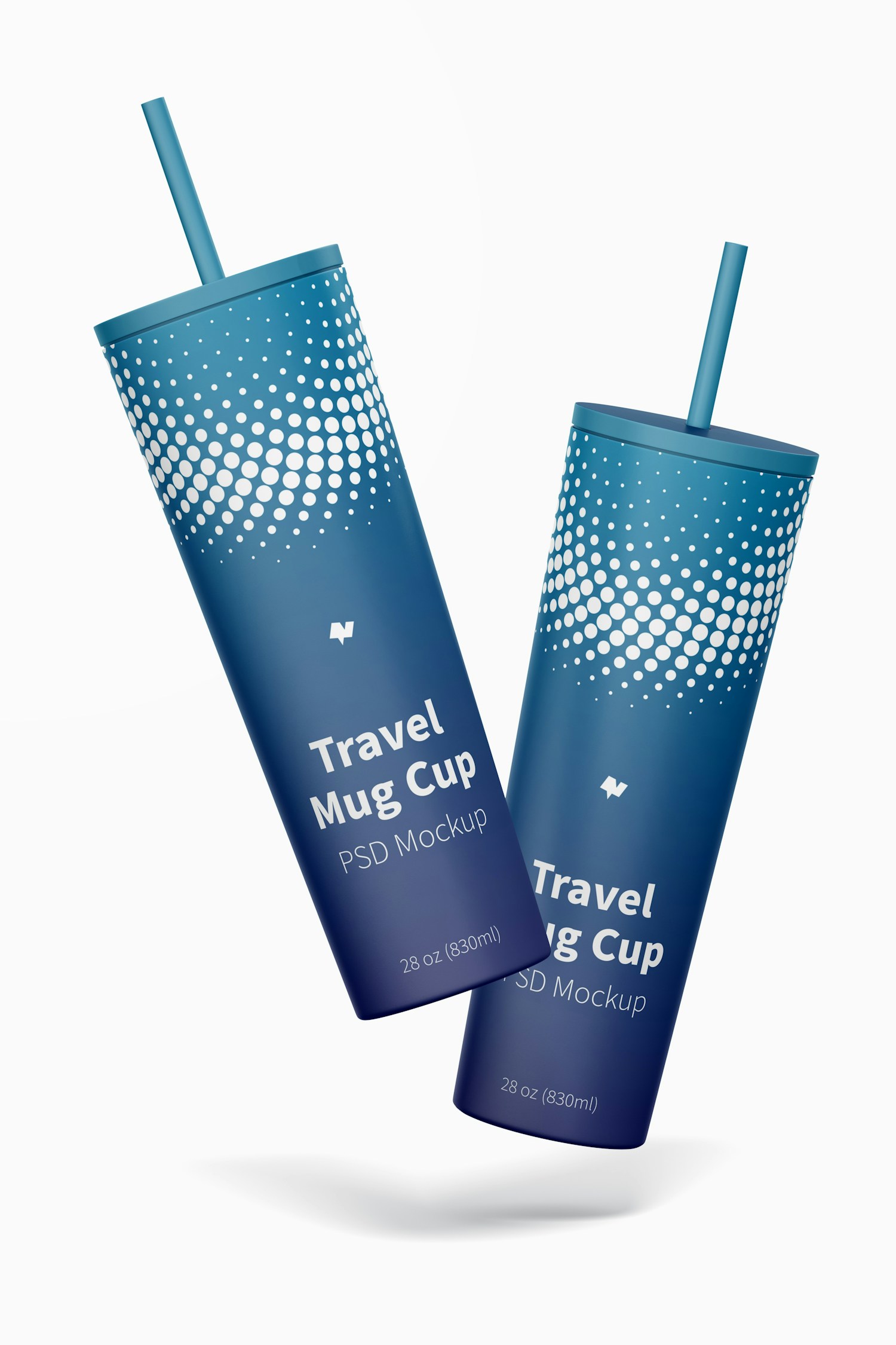 Travel Mug Cup Mockup, Floating