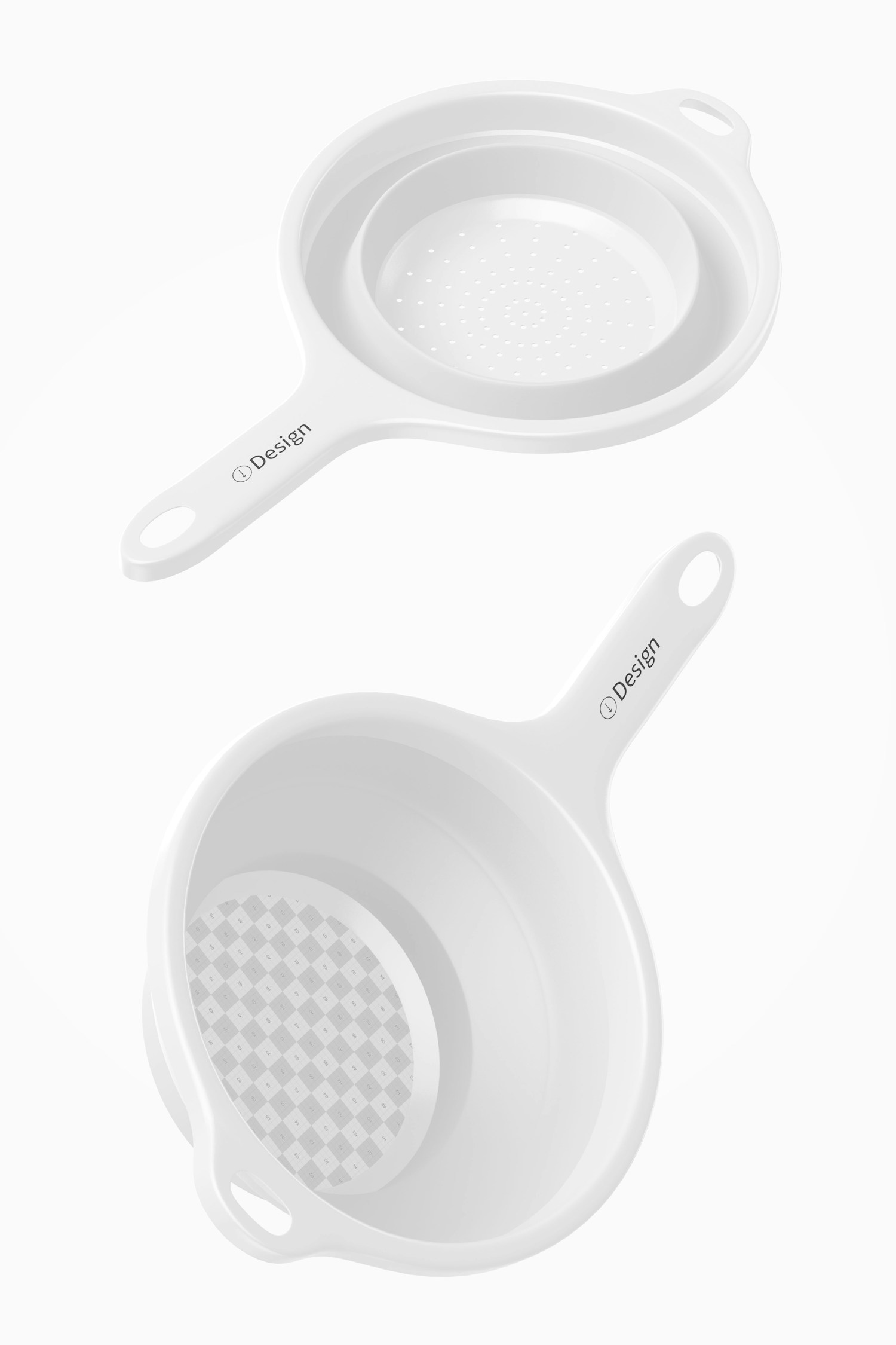 Collapsible Colanders Mockup, Floating