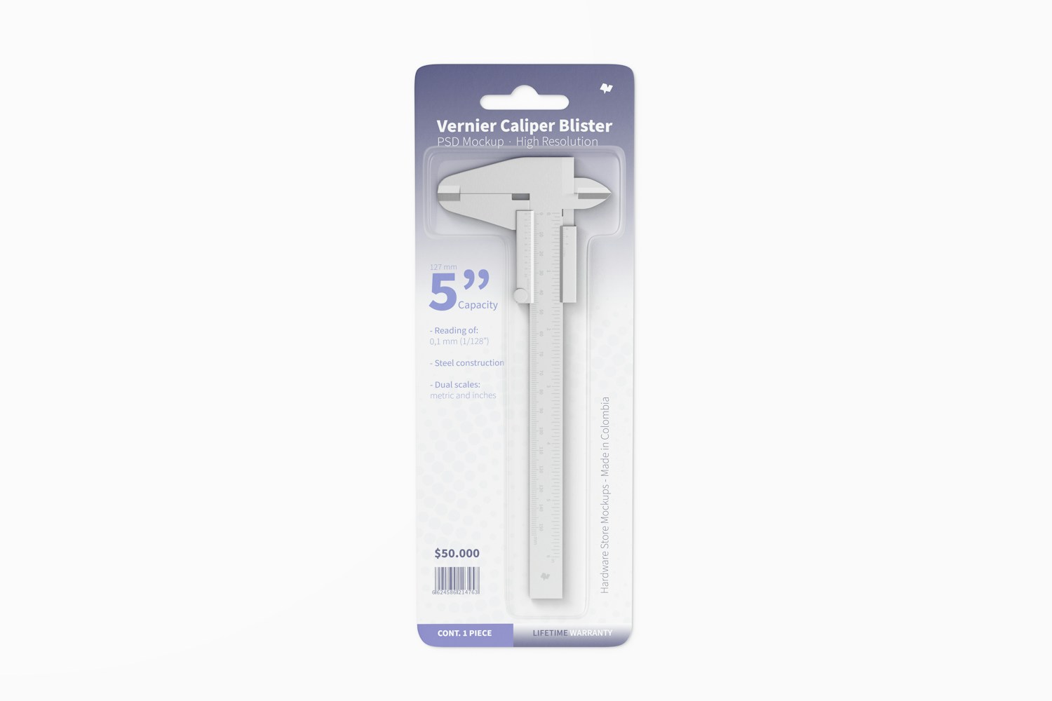 Vernier Caliper Blister Mockup Vernier Caliper Blister Mockup