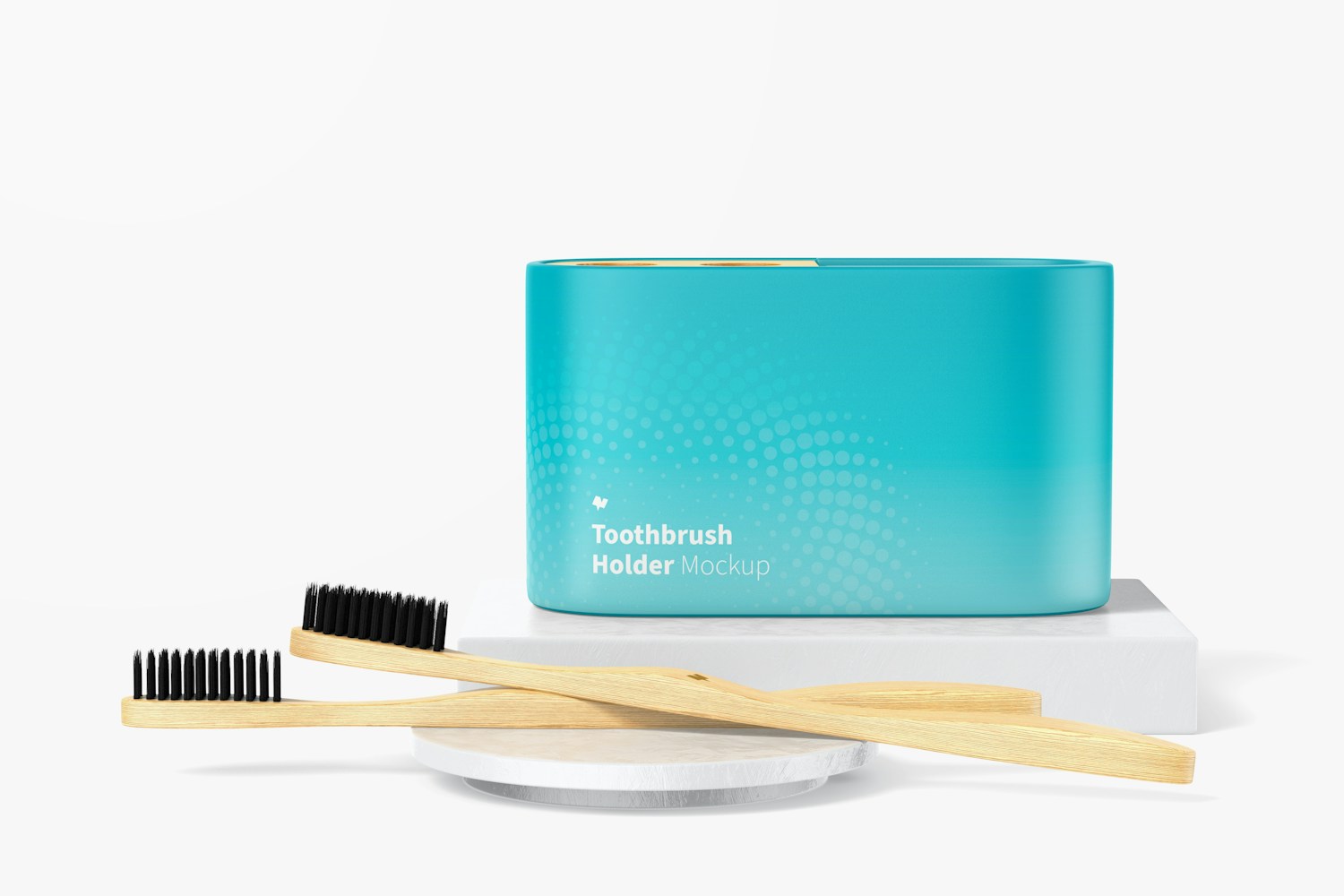 Toothbrush Holder Mockup, Front View 02 Toothbrush Holder Mockup, Front View 02