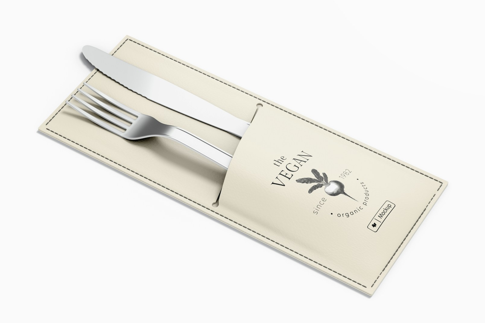 Cutlery Holder Mockup, Perspective