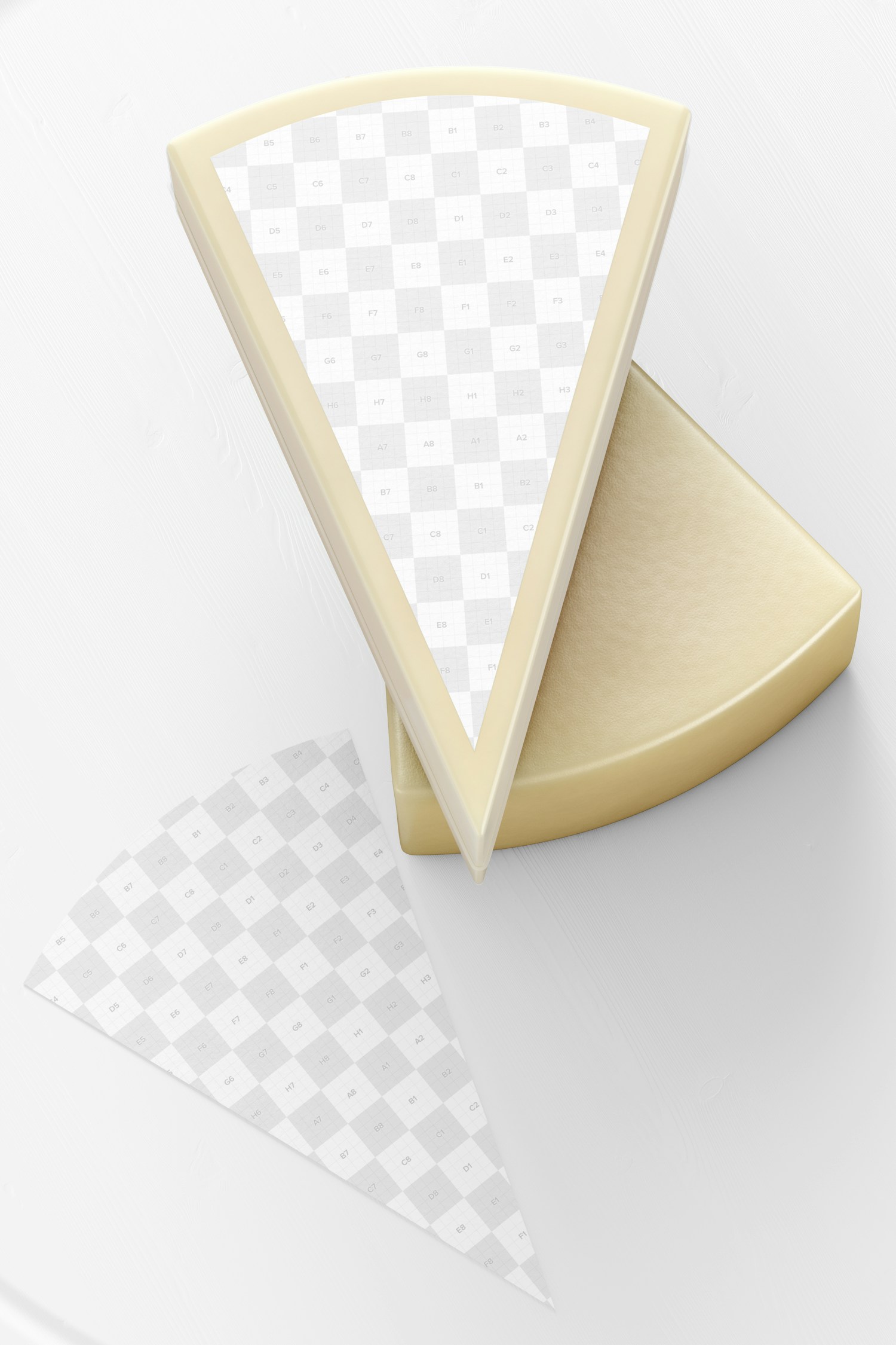 Triangle Cheese Mockup, Top View