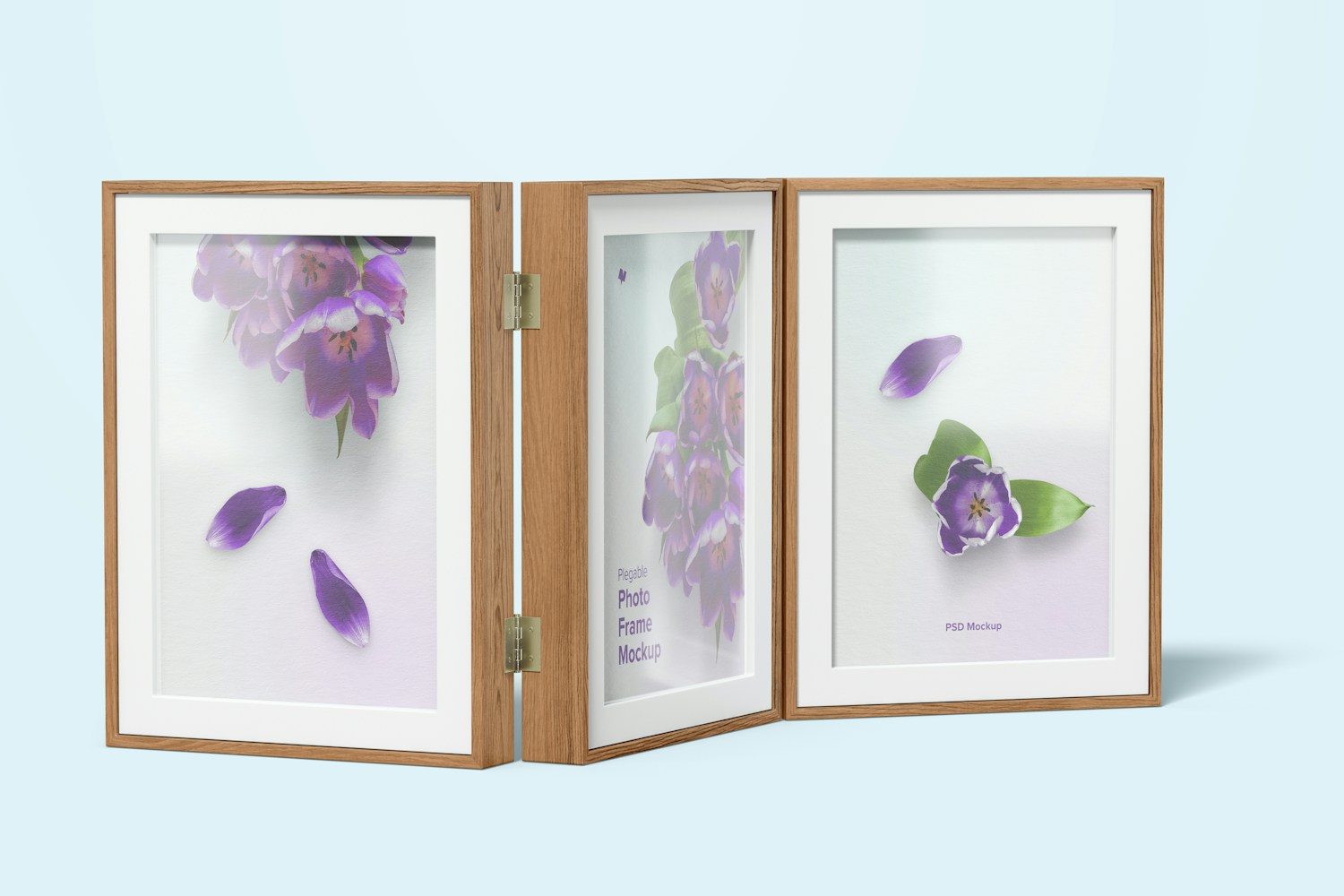 Plegable Photo Frame Mockup, Left View Plegable Photo Frame Mockup, Left View