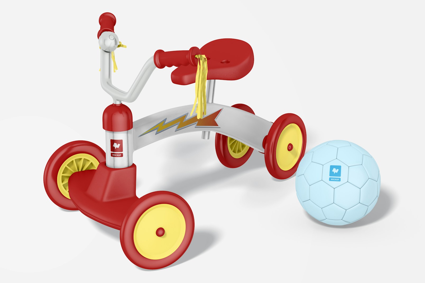 Retro Tricycle Mockup, with Ball
