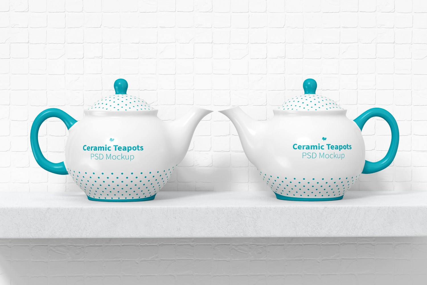 Ceramic Teapots Mockup