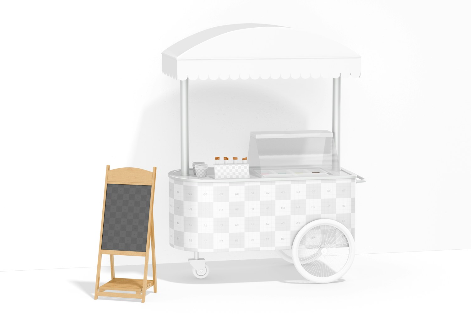 Ice Cream Cart Mockup