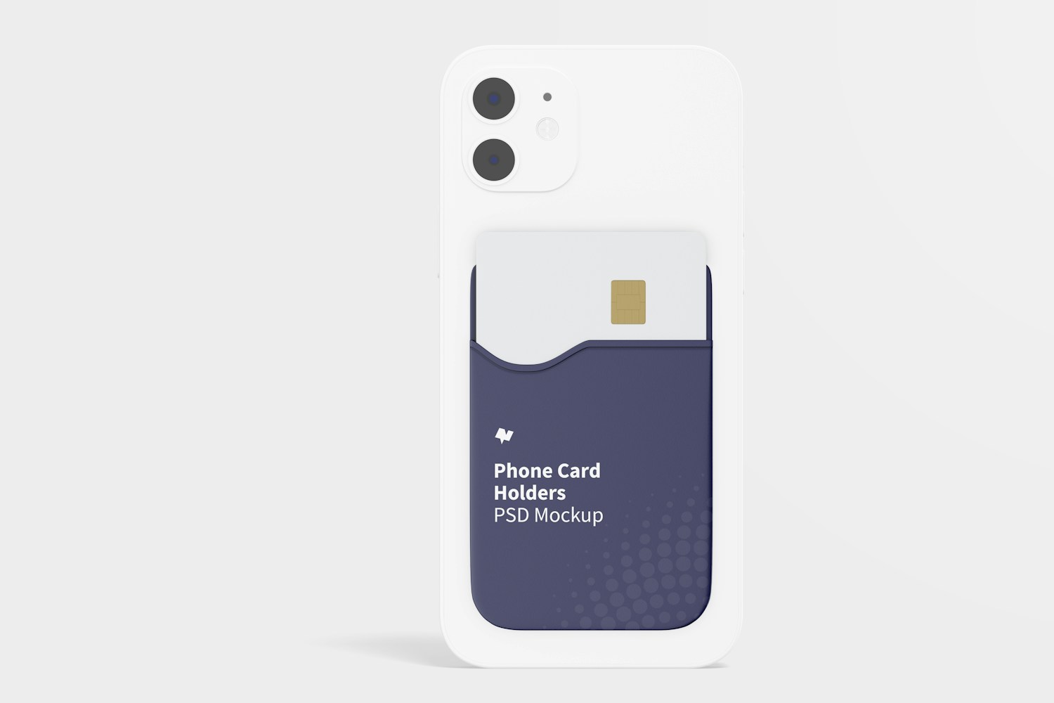 Phone Card Holder Mockup, Front View