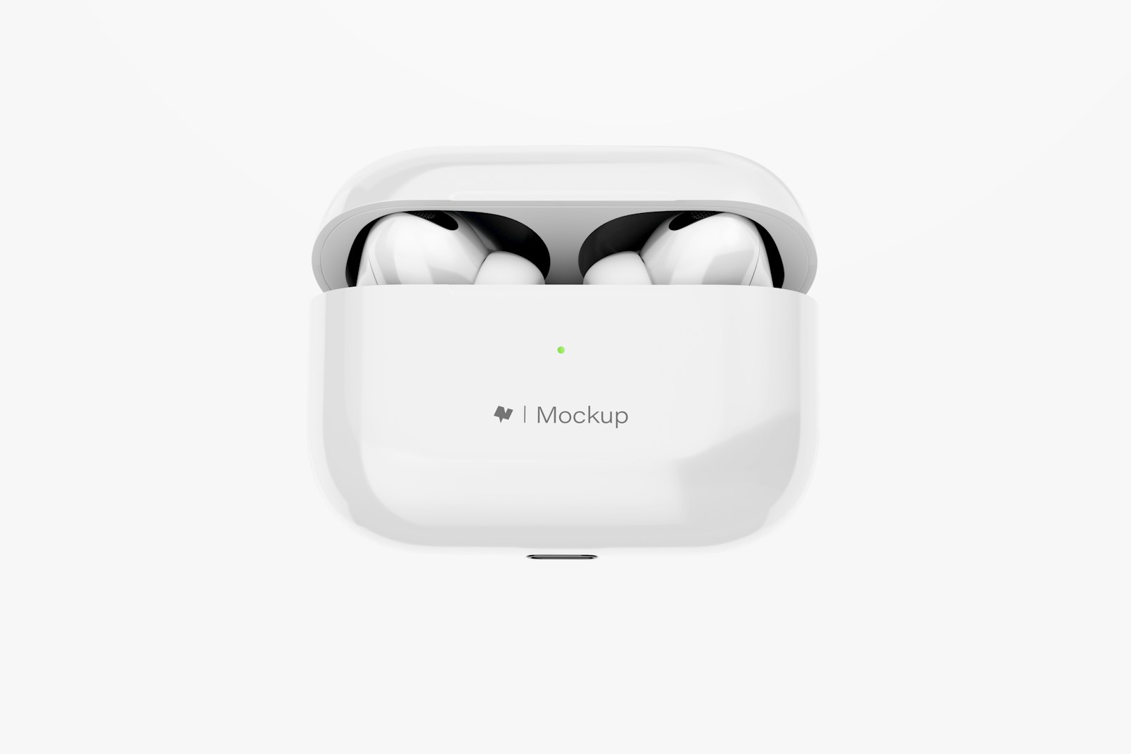 Clay AirPods Pro Mockup, Opened