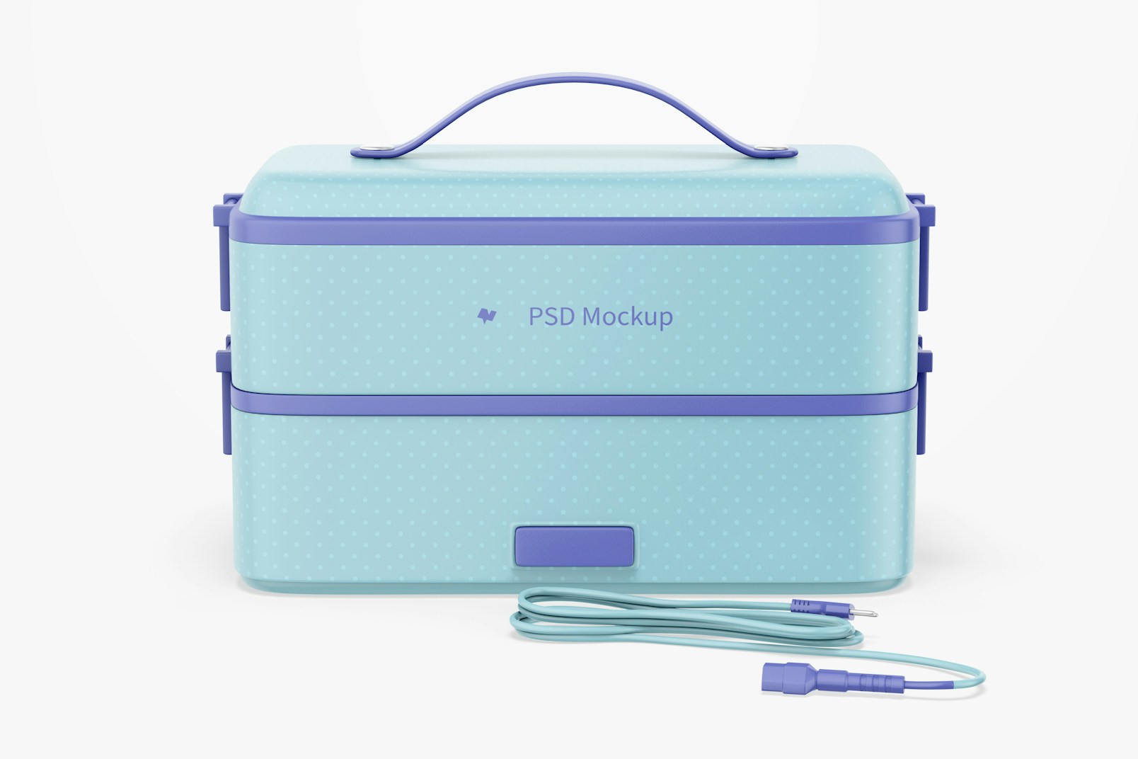Portable Electric Lunch Box Mockup, Front View
