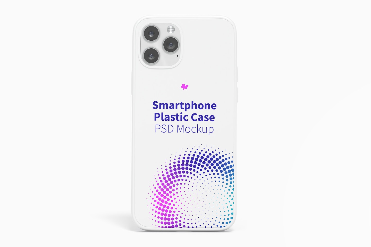 iPhone 12 Plastic Case Mockup, Front View
