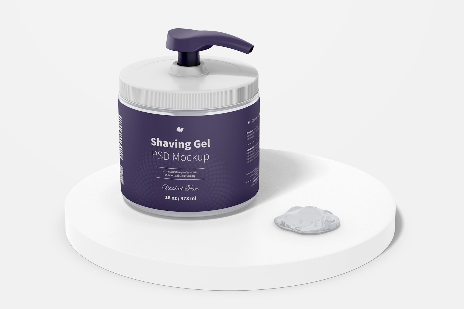 16 oz Shaving Gel Mockup, on Surface