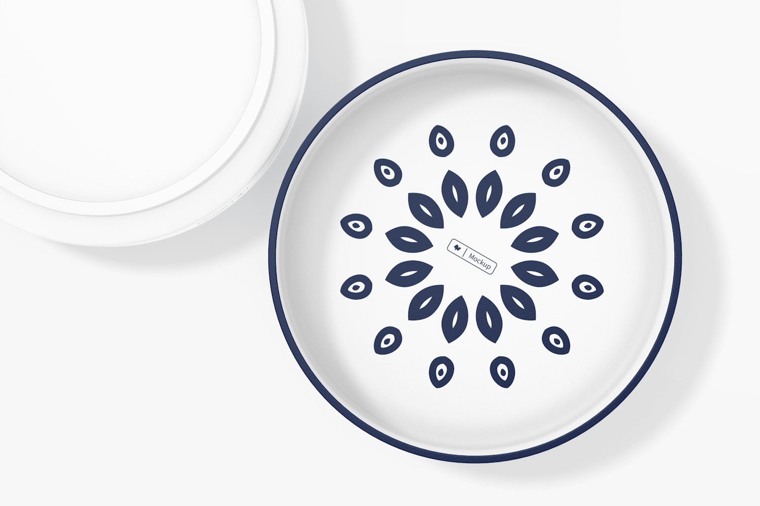 Ceramic Large Plates Mockup, Top and Back View Ceramic Large Plates Mockup, Top and Back View