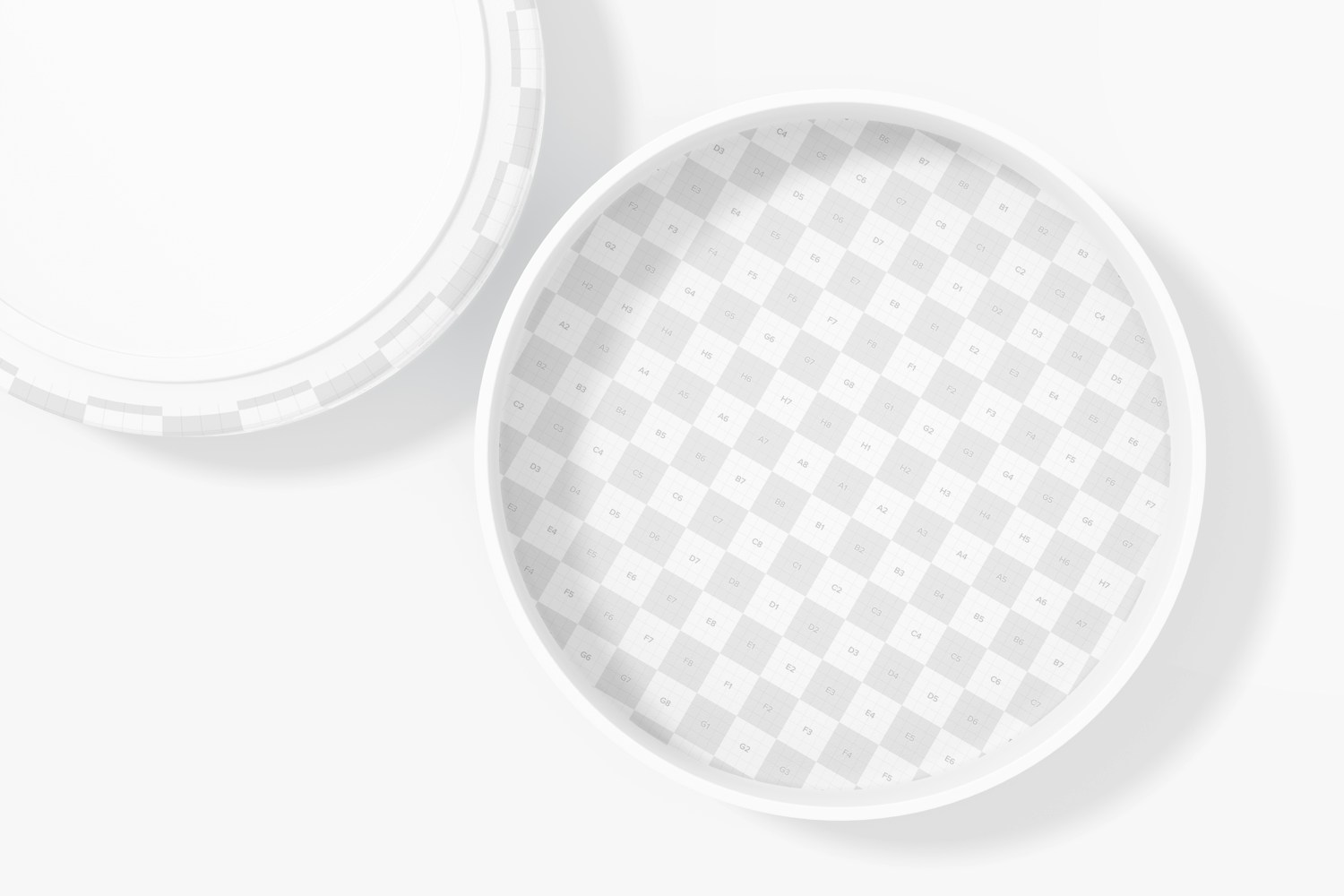 Ceramic Large Plates Mockup, Top and Back View Ceramic Large Plates Mockup, Top and Back View