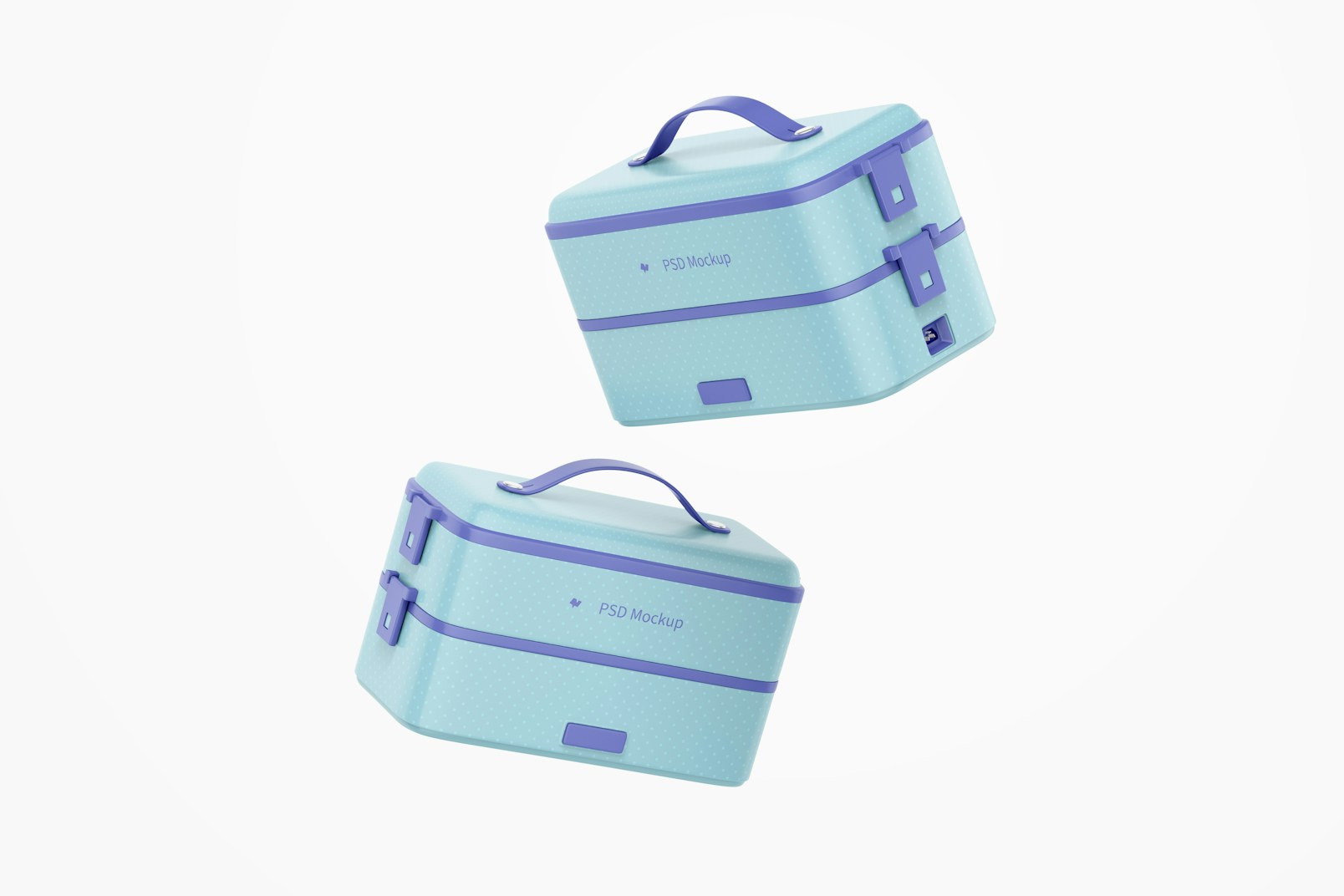 Portable Electric Lunch Boxes Mockup, Floating