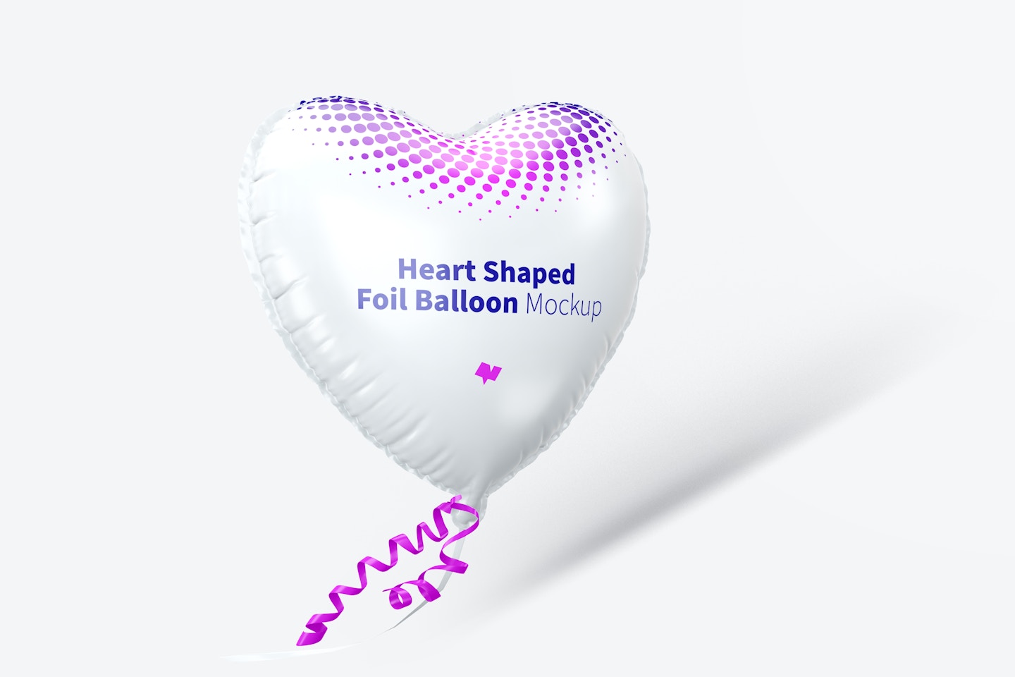 Heart Shaped Foil Balloon Mockup