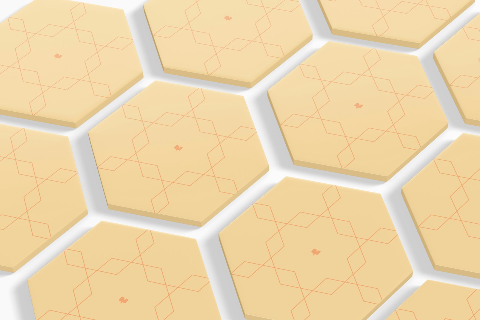 Maqueta de Juego de Portavasos Hexagonal