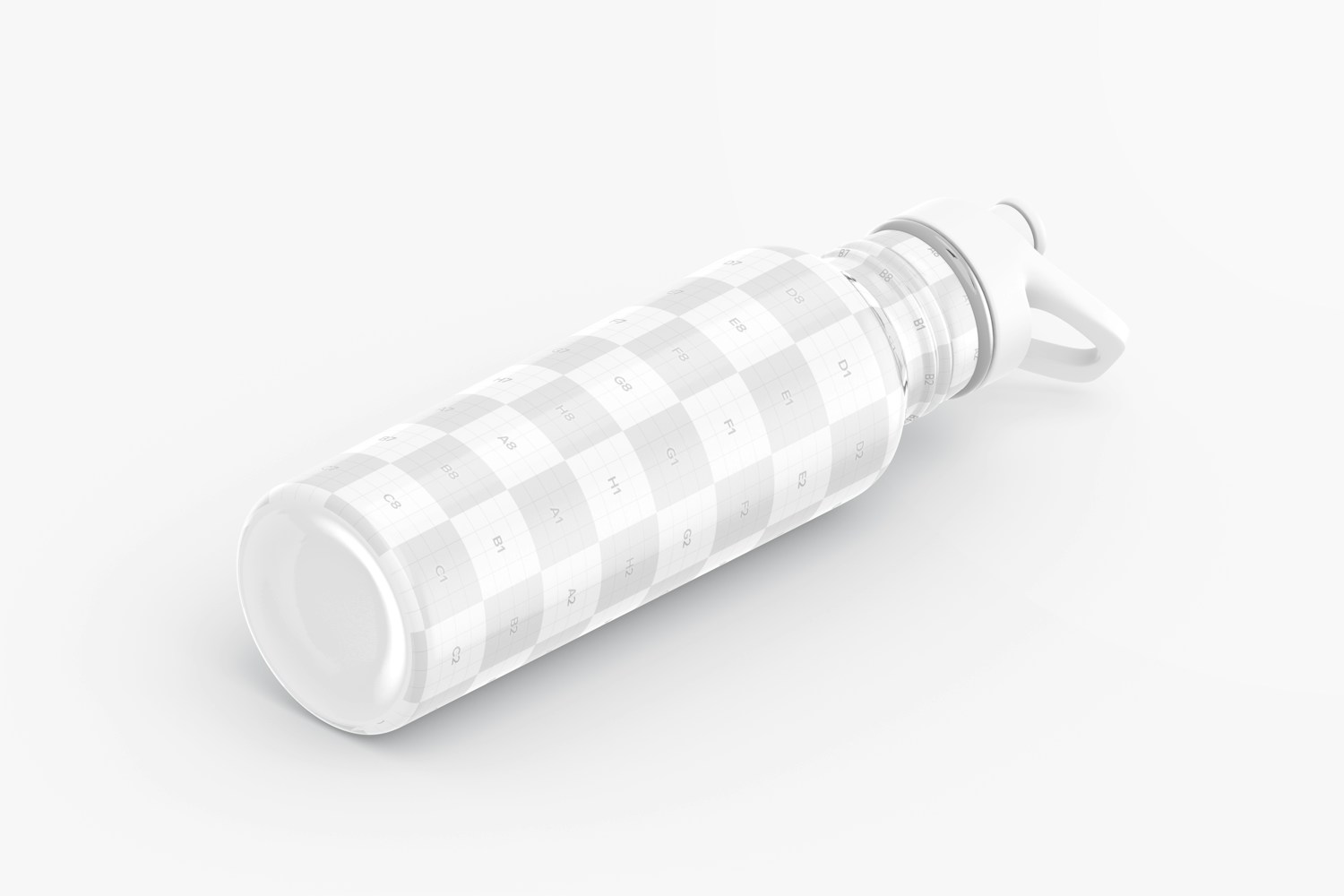 Bottle with Sport Cap Mockup, Isometric Right View